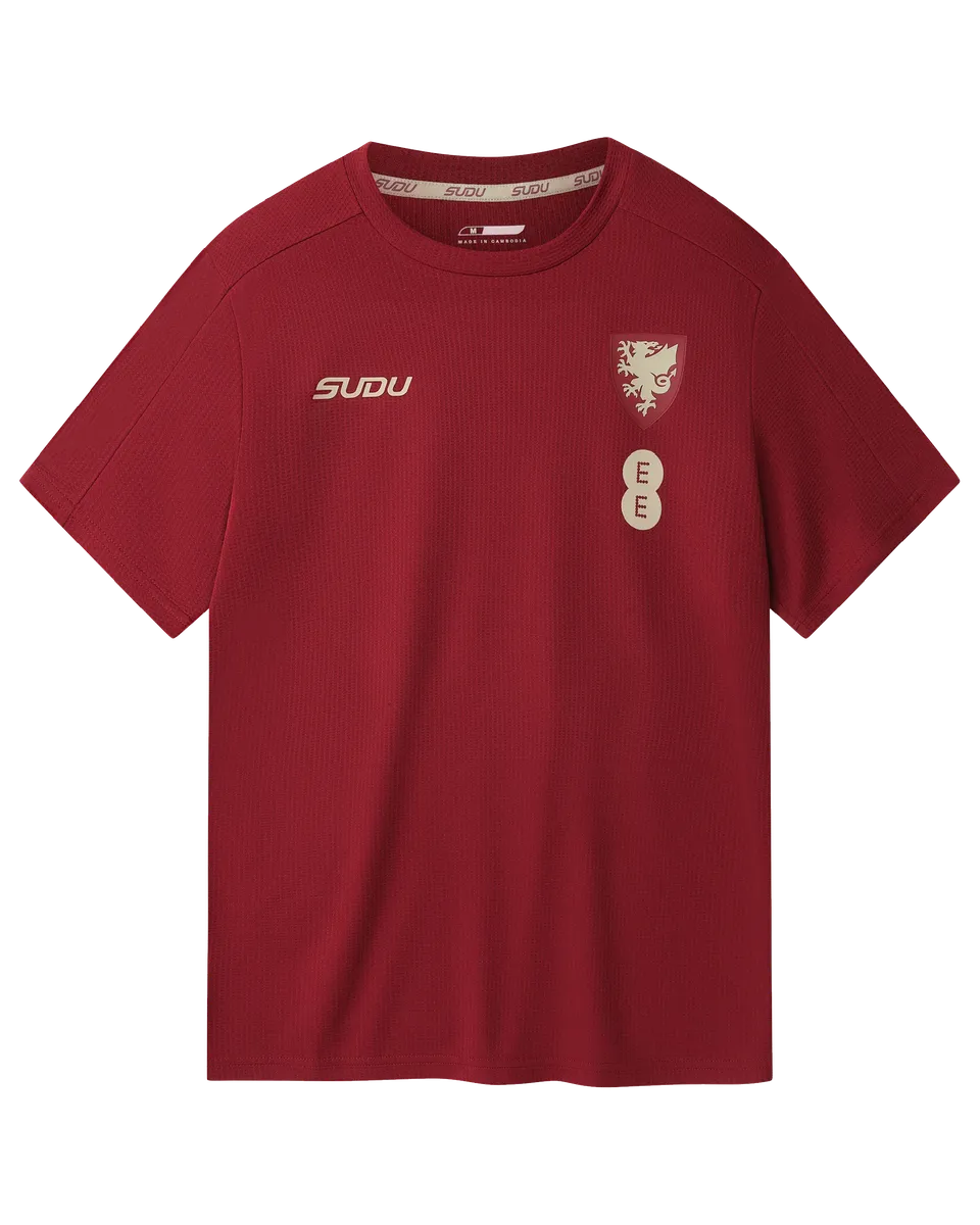 Wales SUDU 2026-28 maglia travel home donna bordeaux