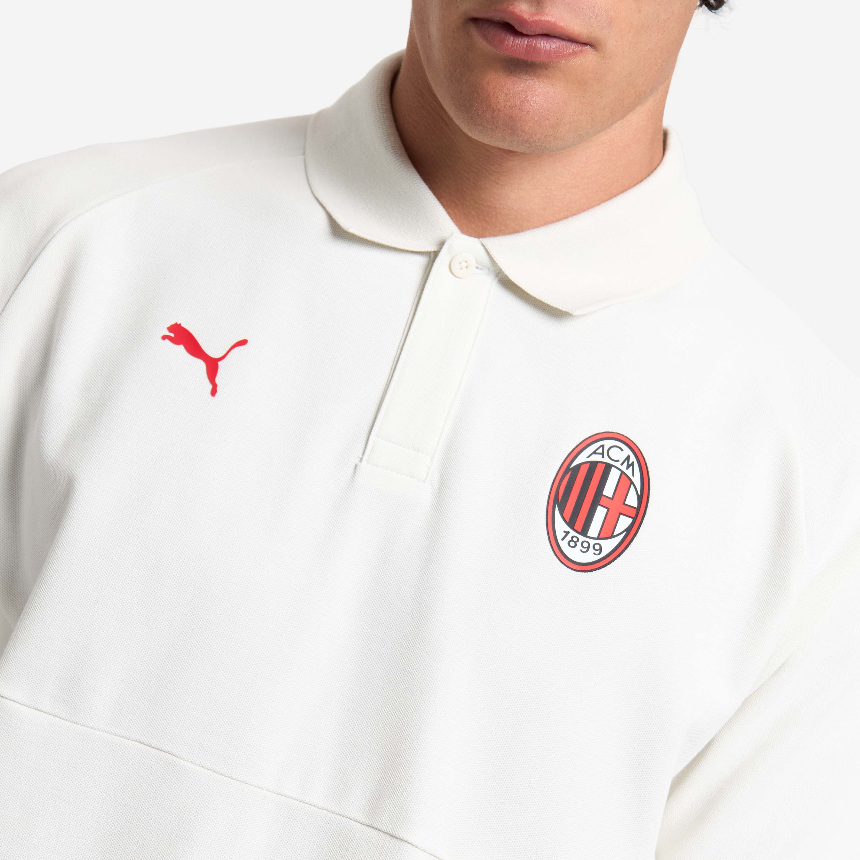 AC Milan Pumatech 2026/27 polo uomo bianca DryCell