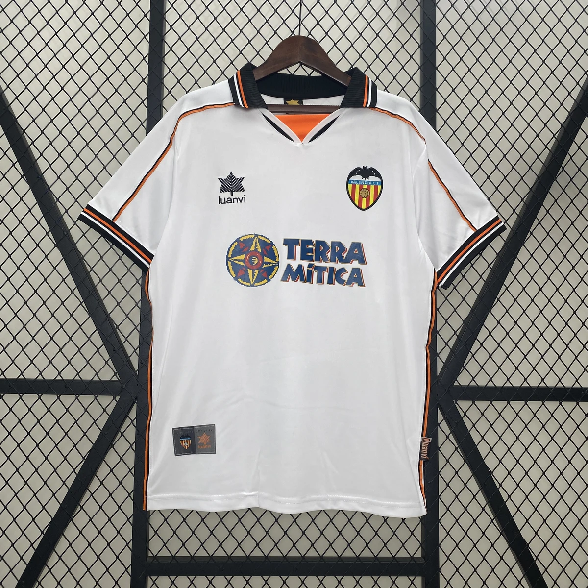 Tifoso Store Maglia Valencia 1999/00 Retro maglia calcio bianca S-XXL