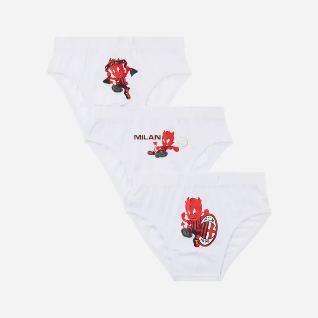 AC Milan Devil Box Set Slip Bambino con Grafiche Rosse