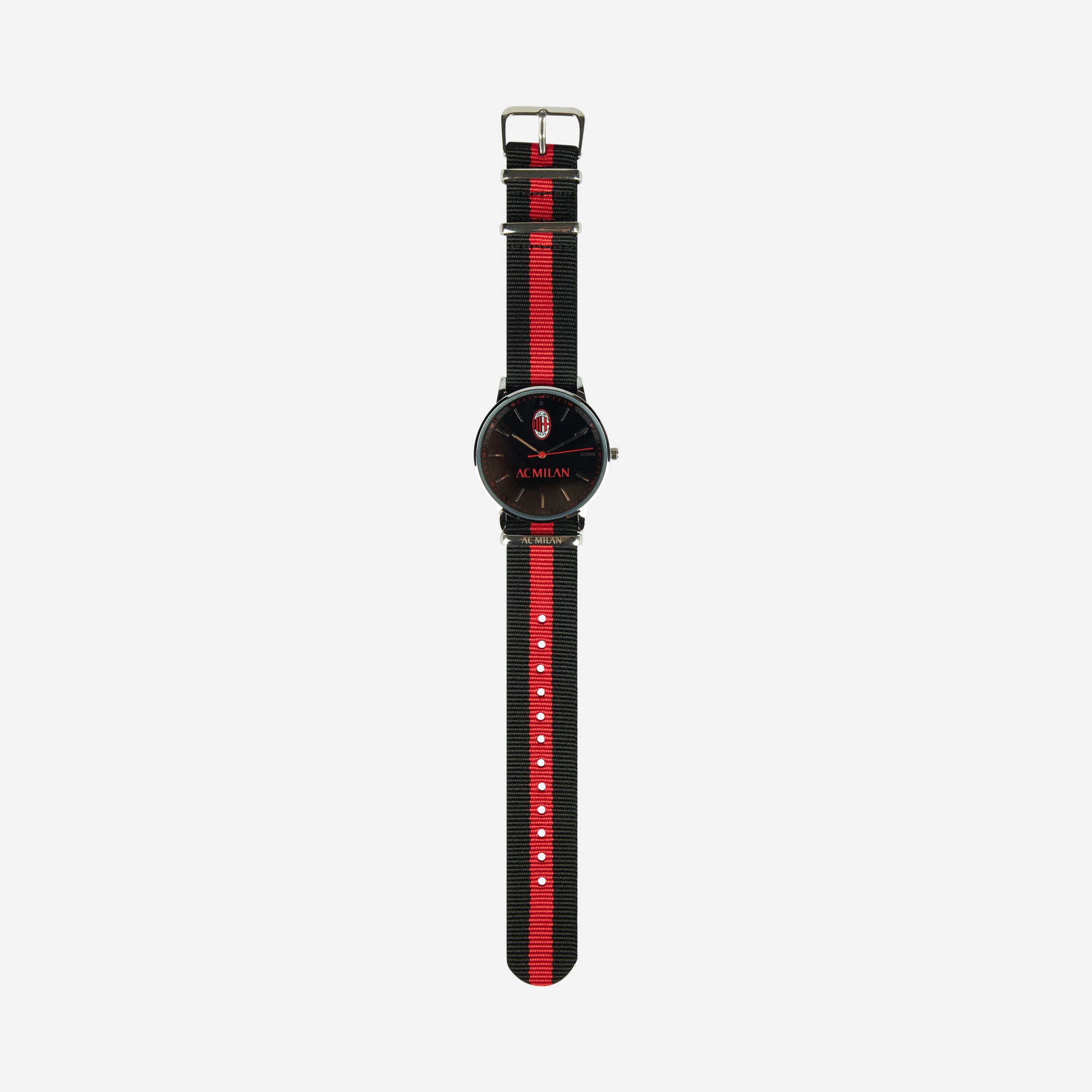 AC Milan orologio cinturino tessuto rossonero taglia unica