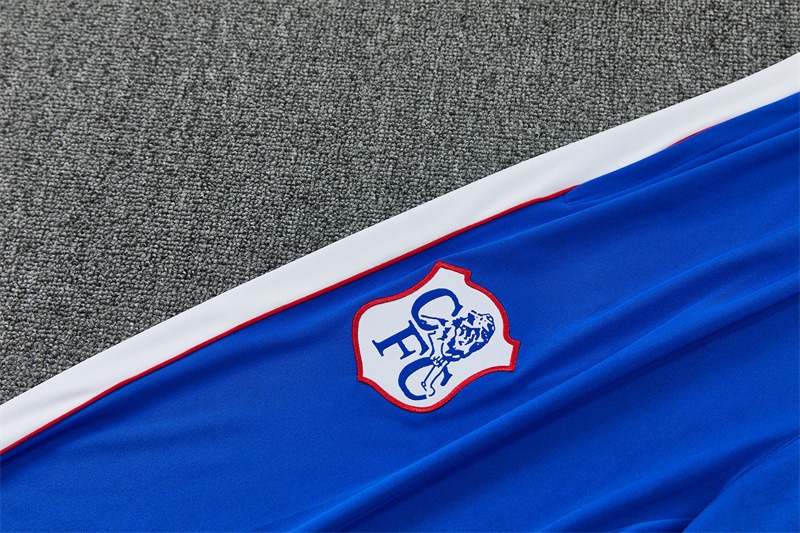 Chelsea 2026/27 Tuta Bianca Half Zip Pantaloni Blu