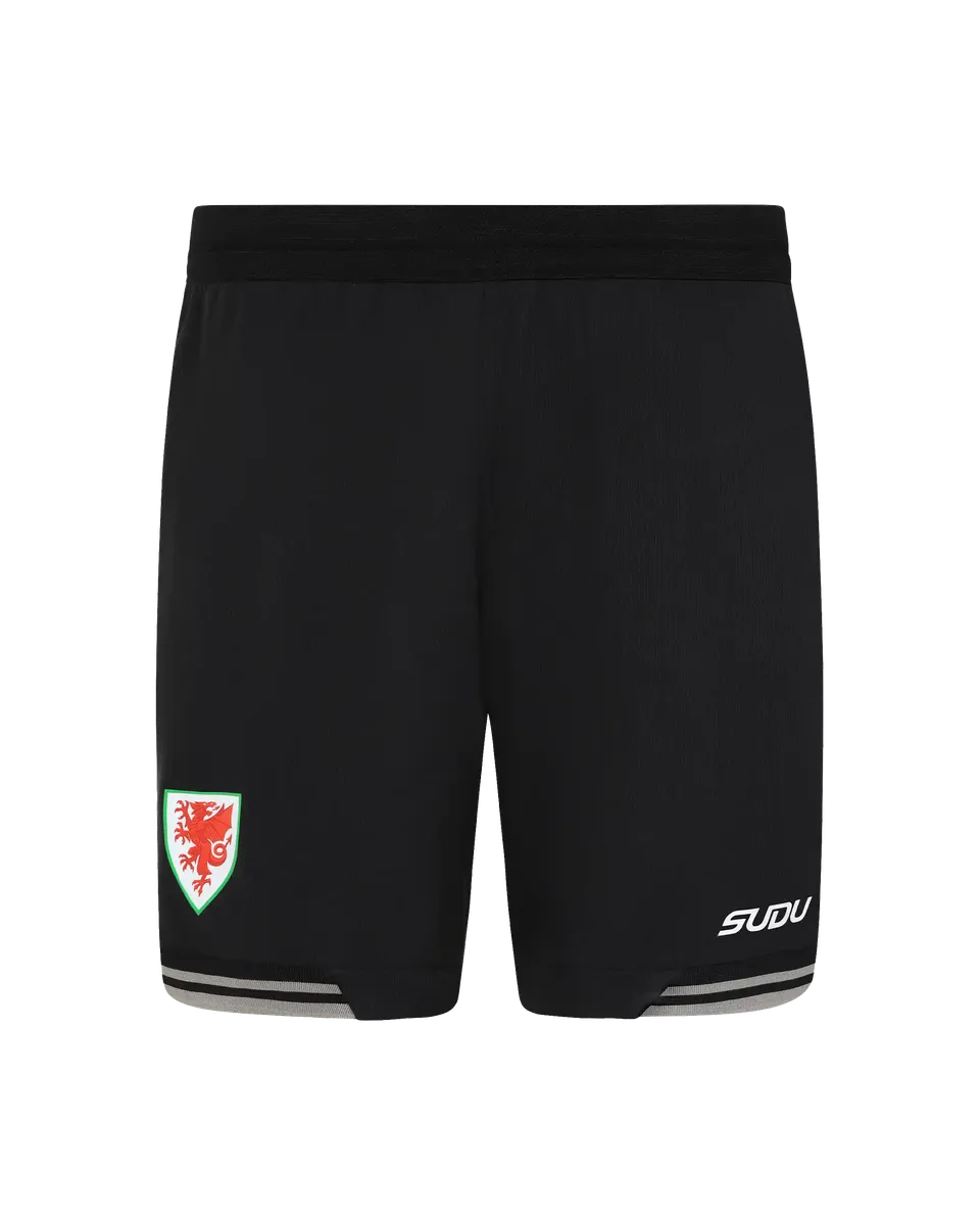 Wales Goalkeeper Kit SUDU 2026-28 pantaloncini neri junior