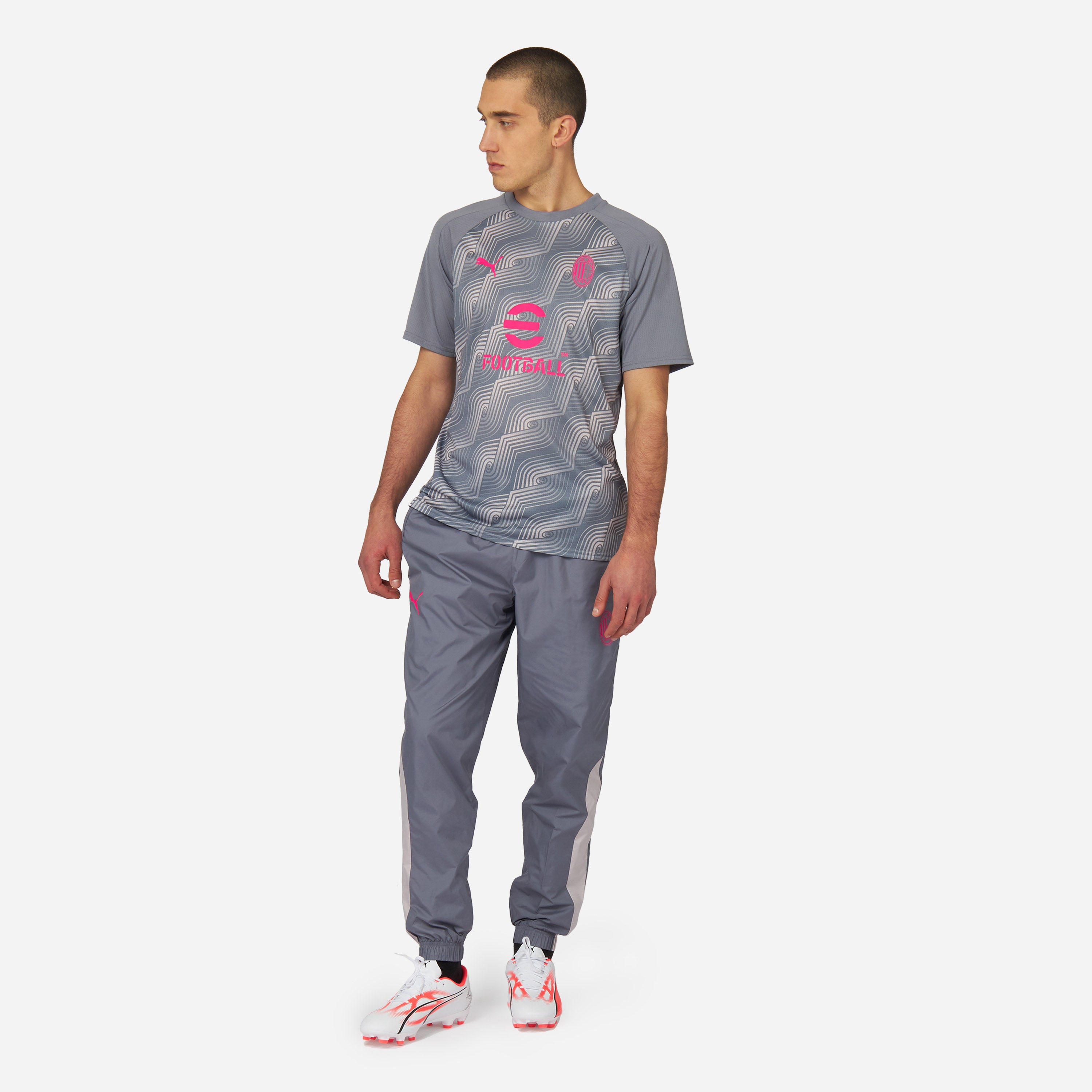 AC Milan Prematch 2024 Maglia Allenamento Uomo Geometrica