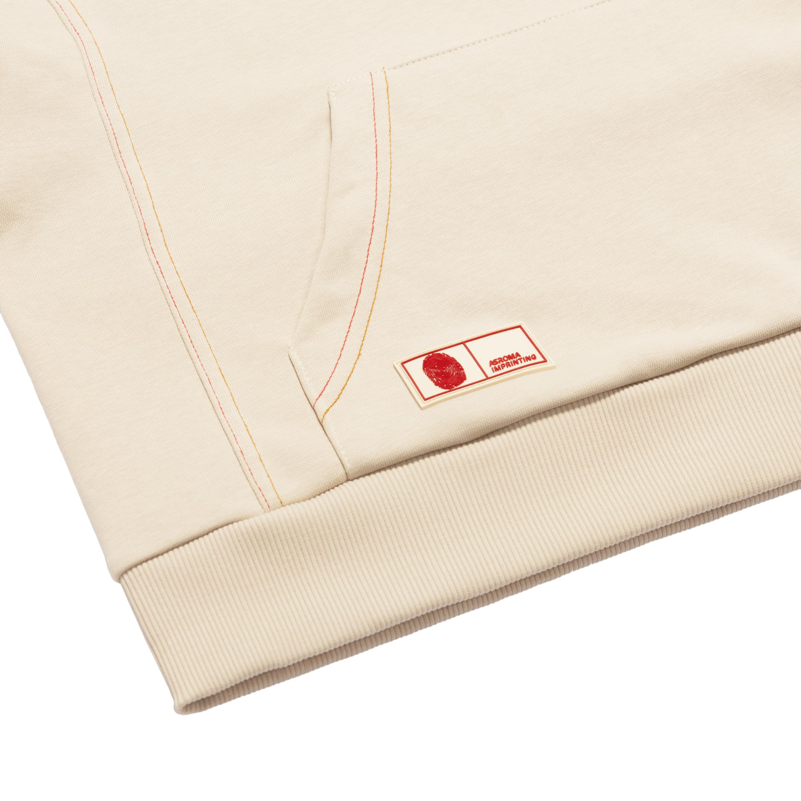 AS Roma Imprinting Hoodie White felpa crema M Corto
