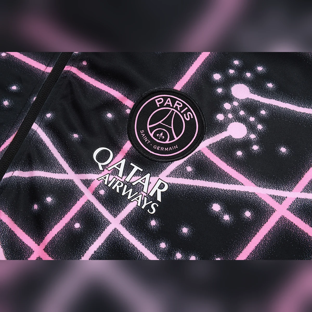 PSG Jordan 2025/26 tuta nera rosa full zip