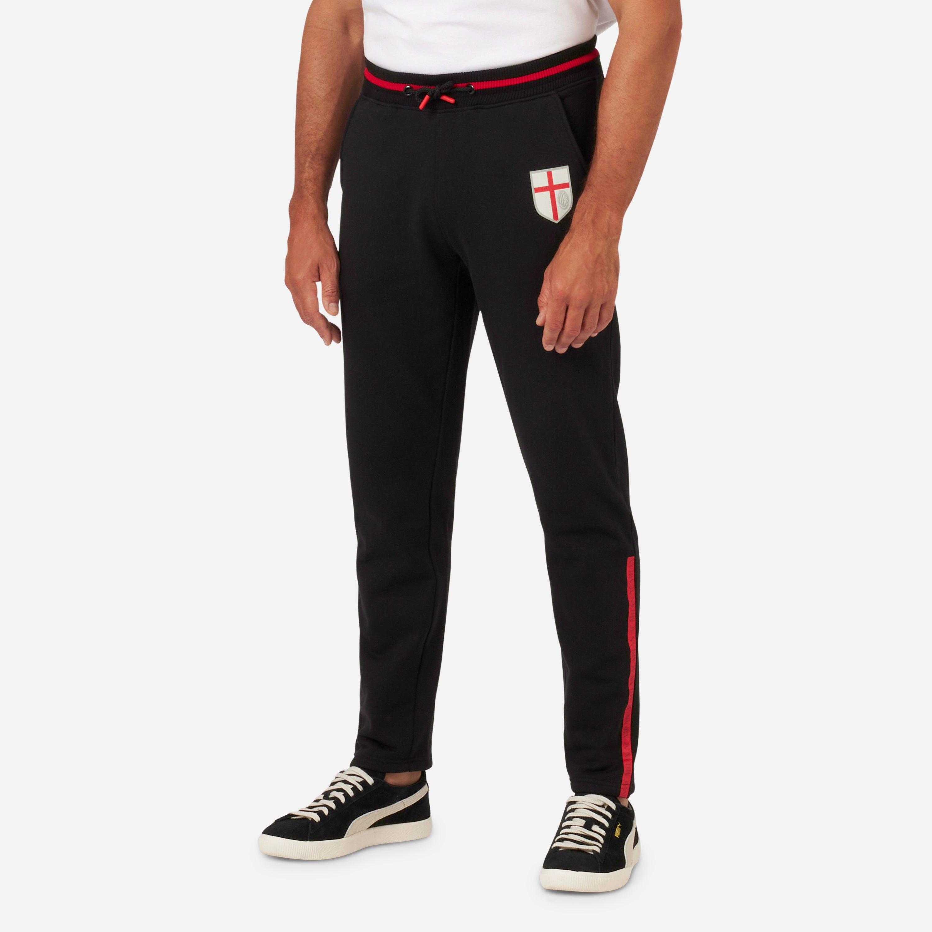 AC Milan pantaloni tuta neri elastico uomo