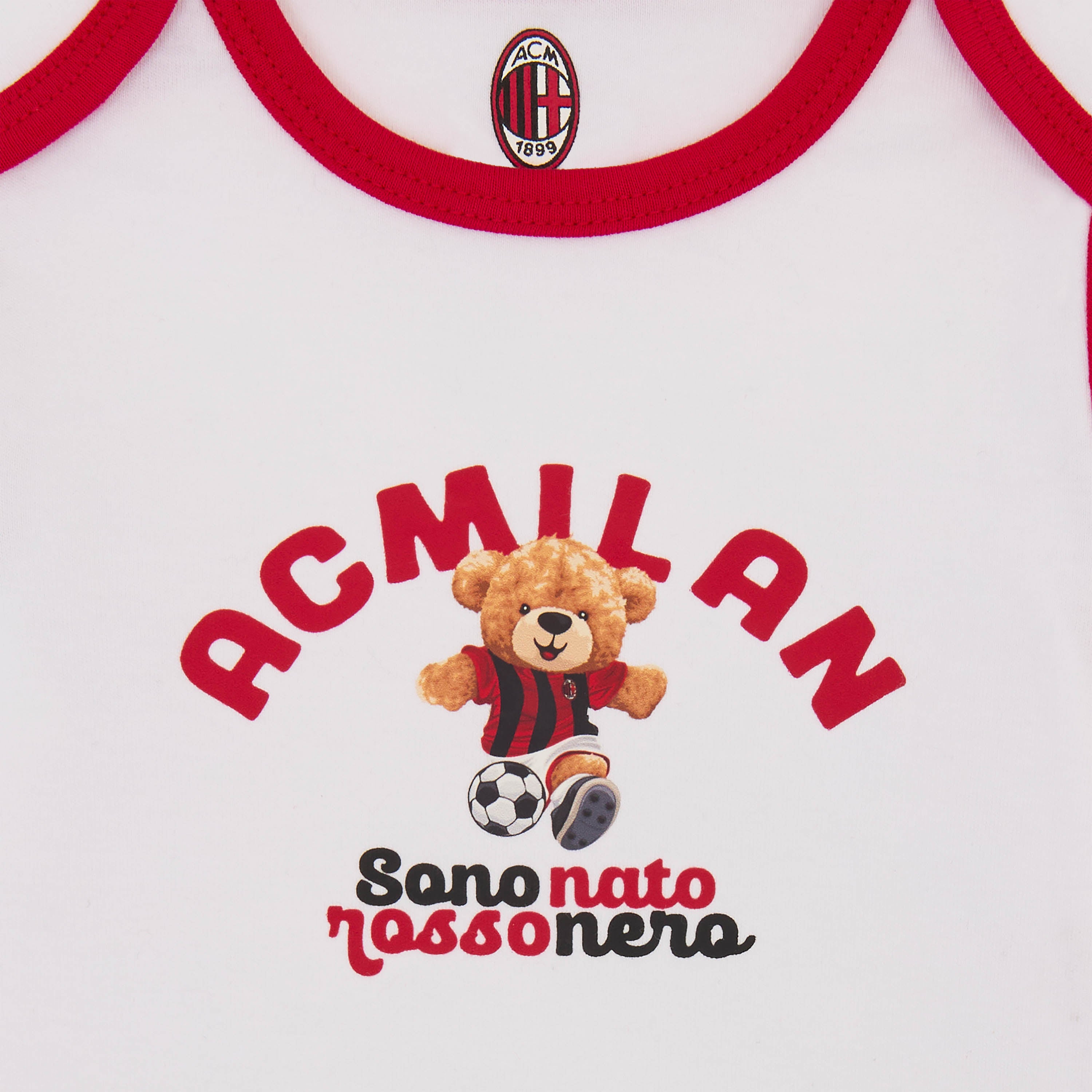 AC Milan Magliette Milan Body Neonato Manica Lunga Bianco 3 Mesi