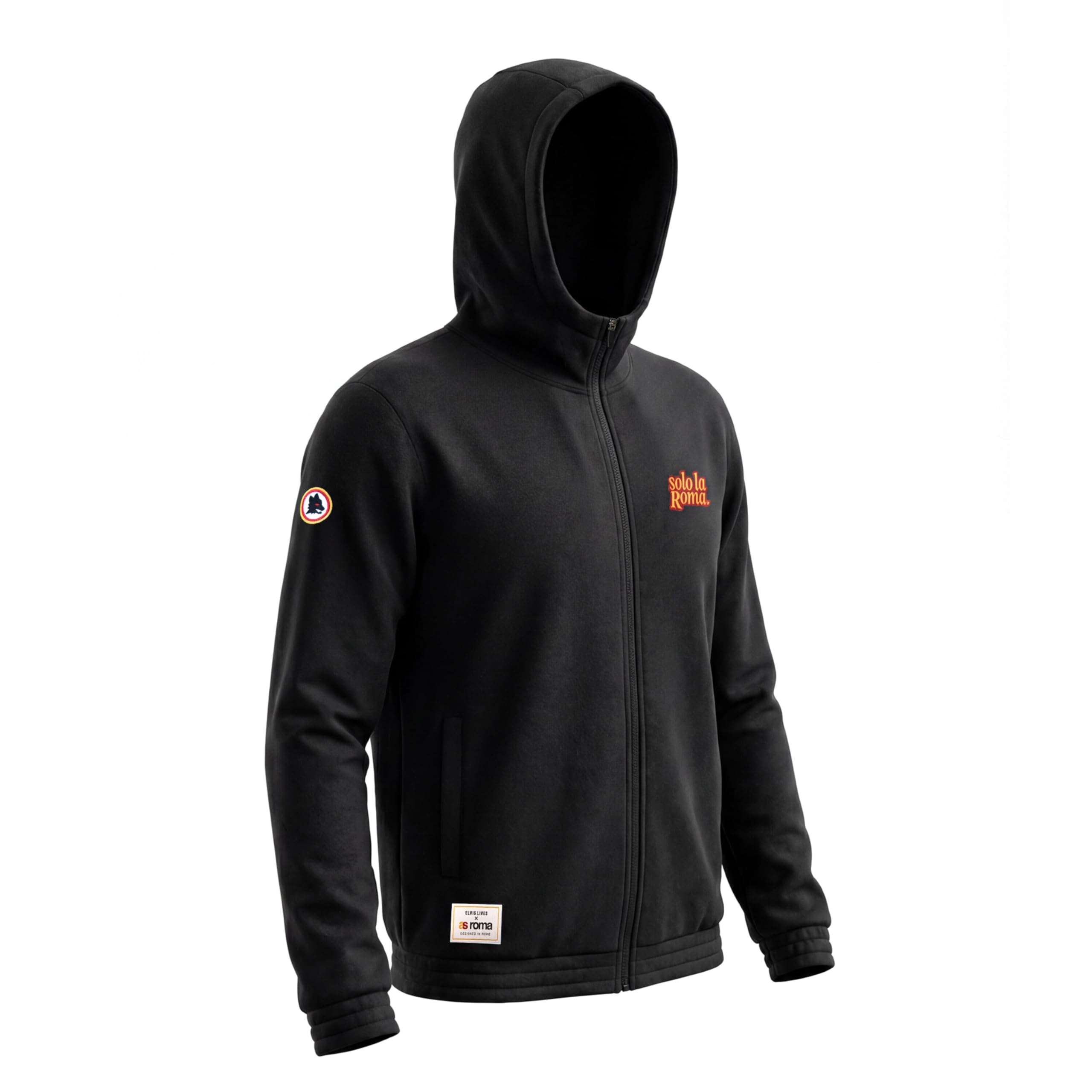 Roma Fanshop Solo La Roma felpa fullzip L con cappuccio