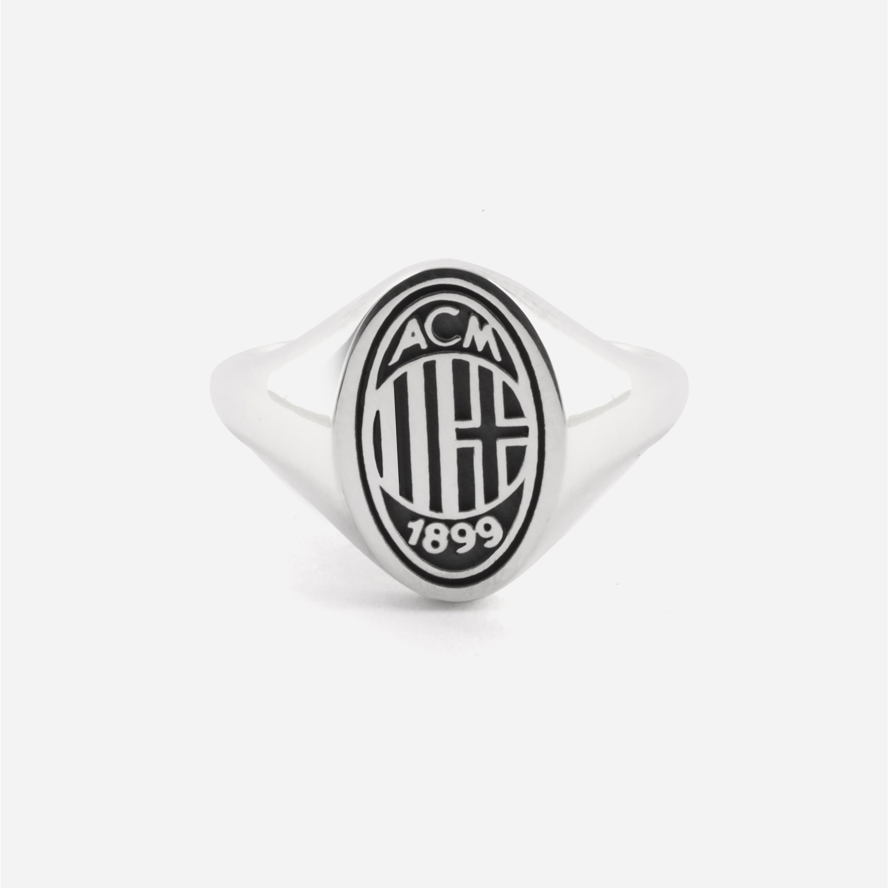 NOVE25 x Milan Anello Chevalier Logo Argento Unisex
