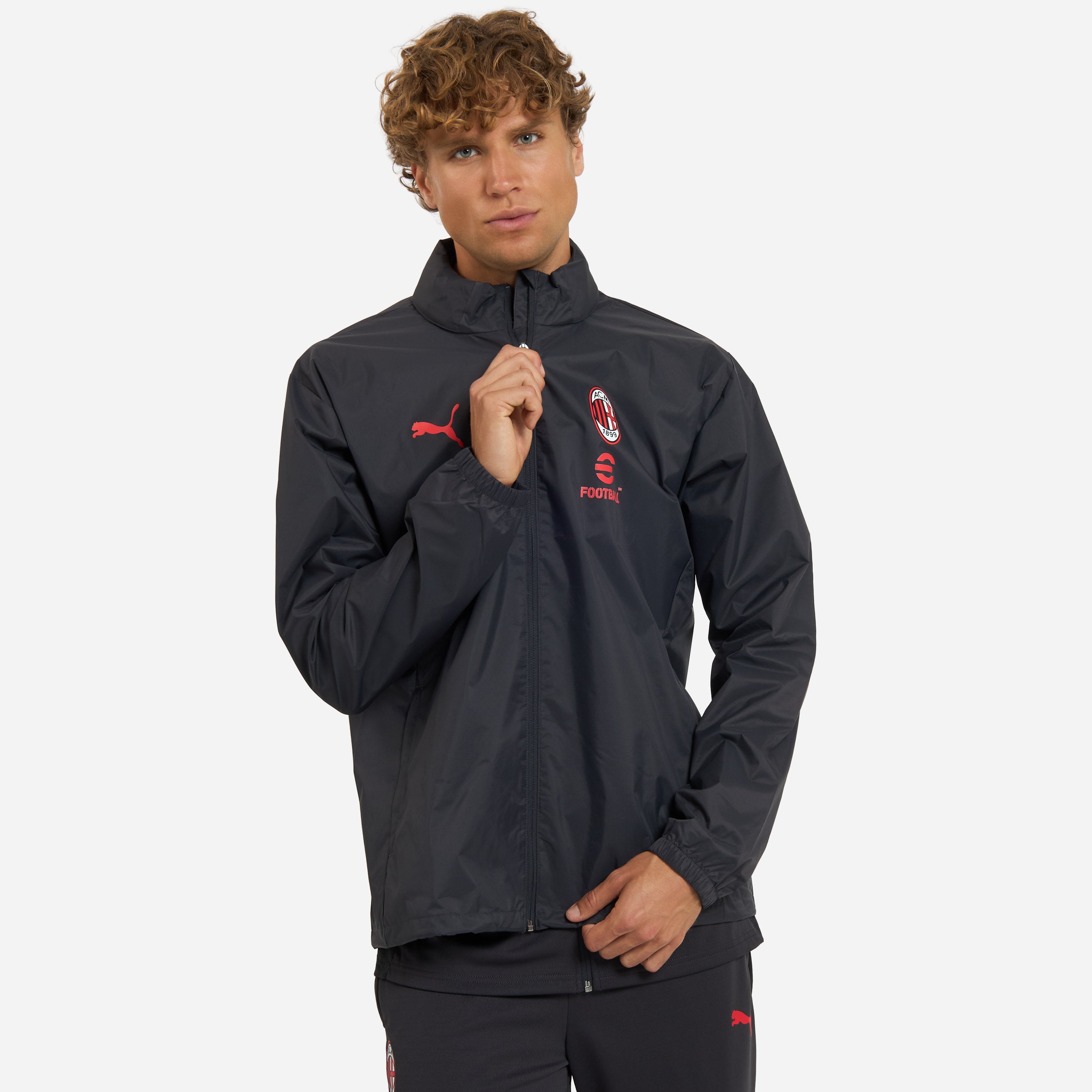 AC Milan Training 2026/27 giacca antipioggia zip uomo