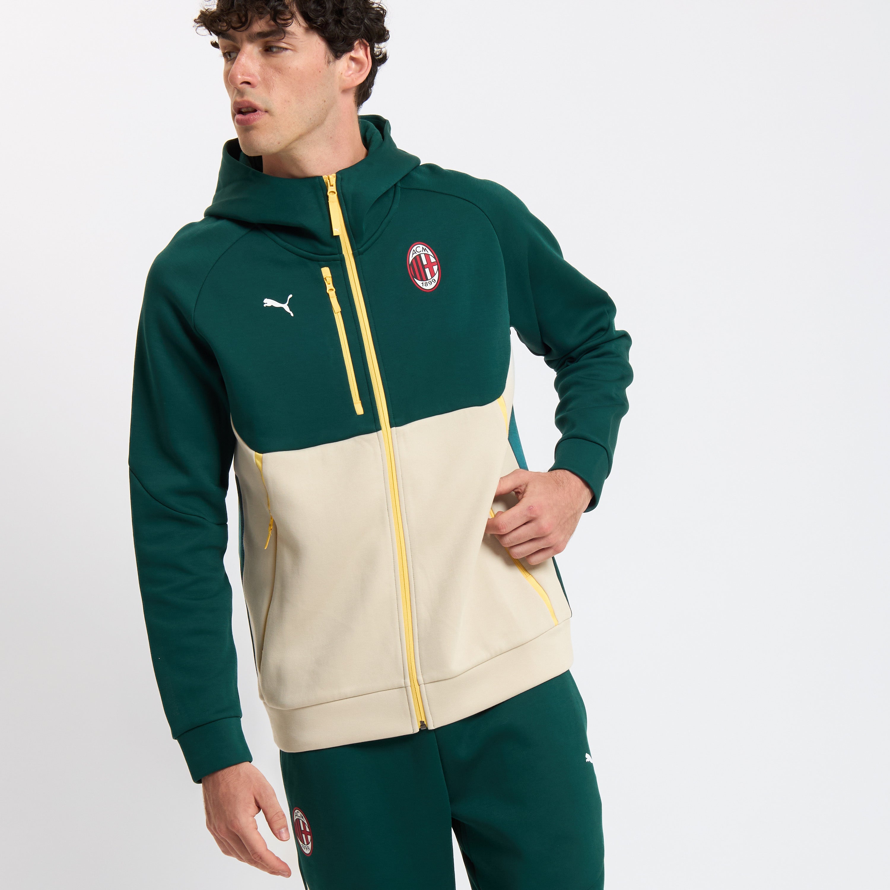 AC Milan Pumatech 2025/26 giacca verde cappuccio