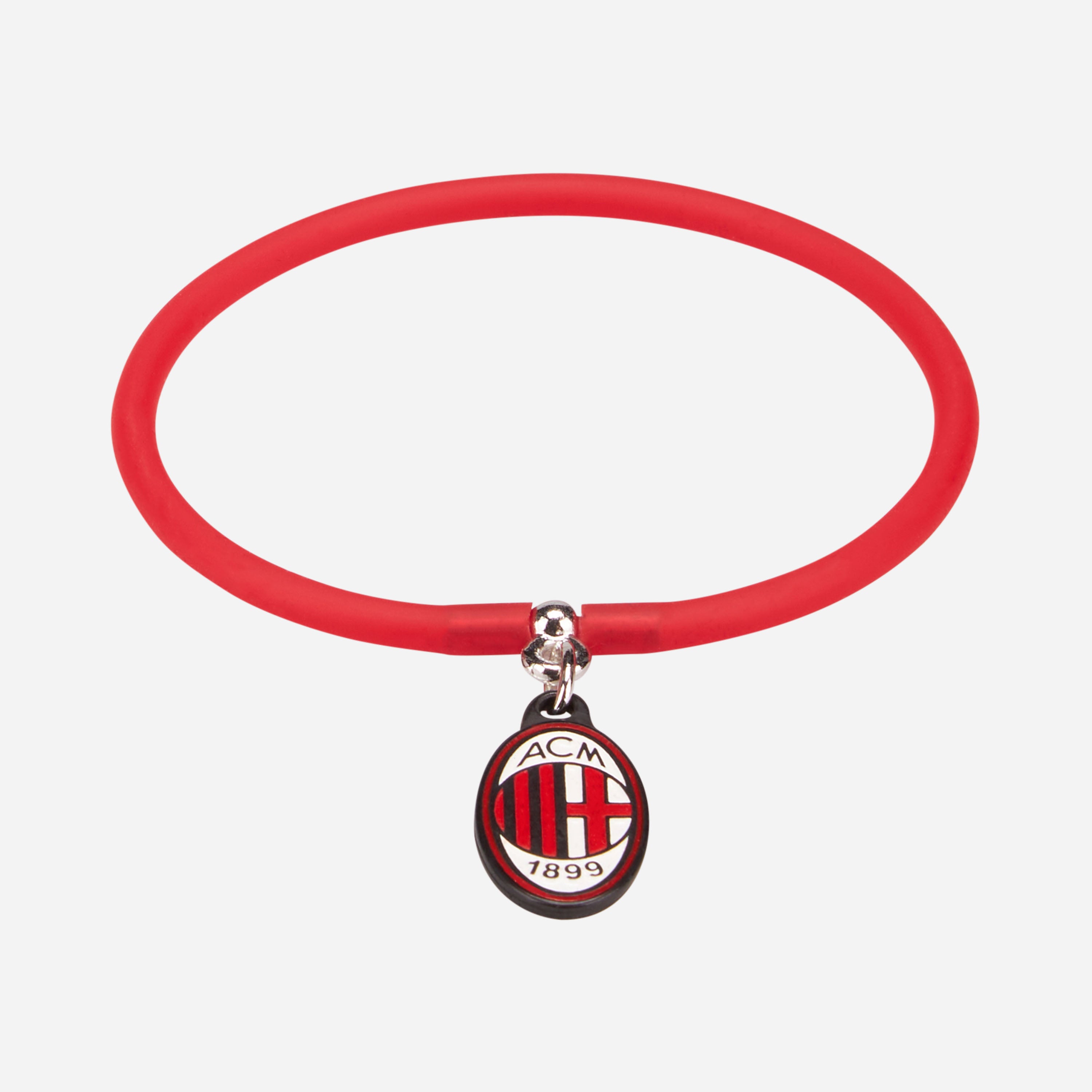 AC Milan bracciale rosso con ciondolo unisex