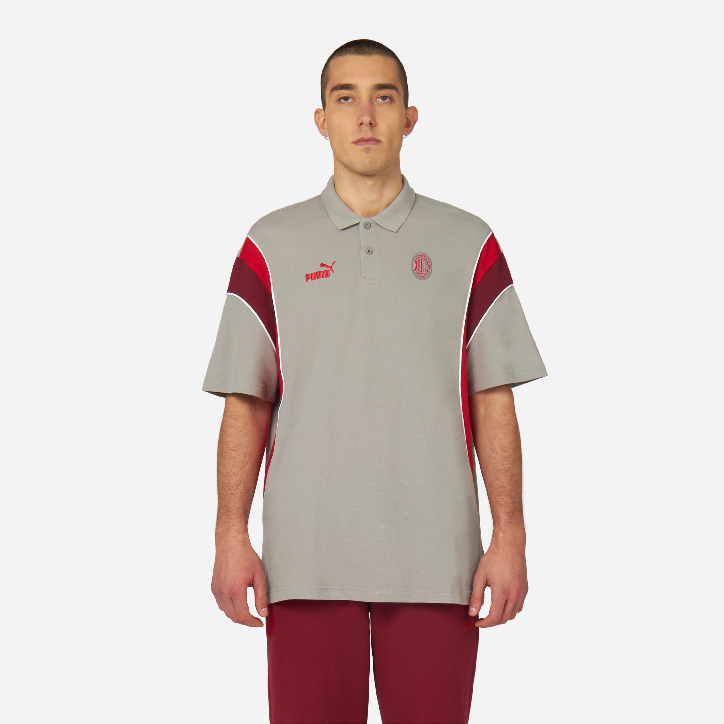 AC Milan Archive Polo Uomo Capsule Puma Grigia