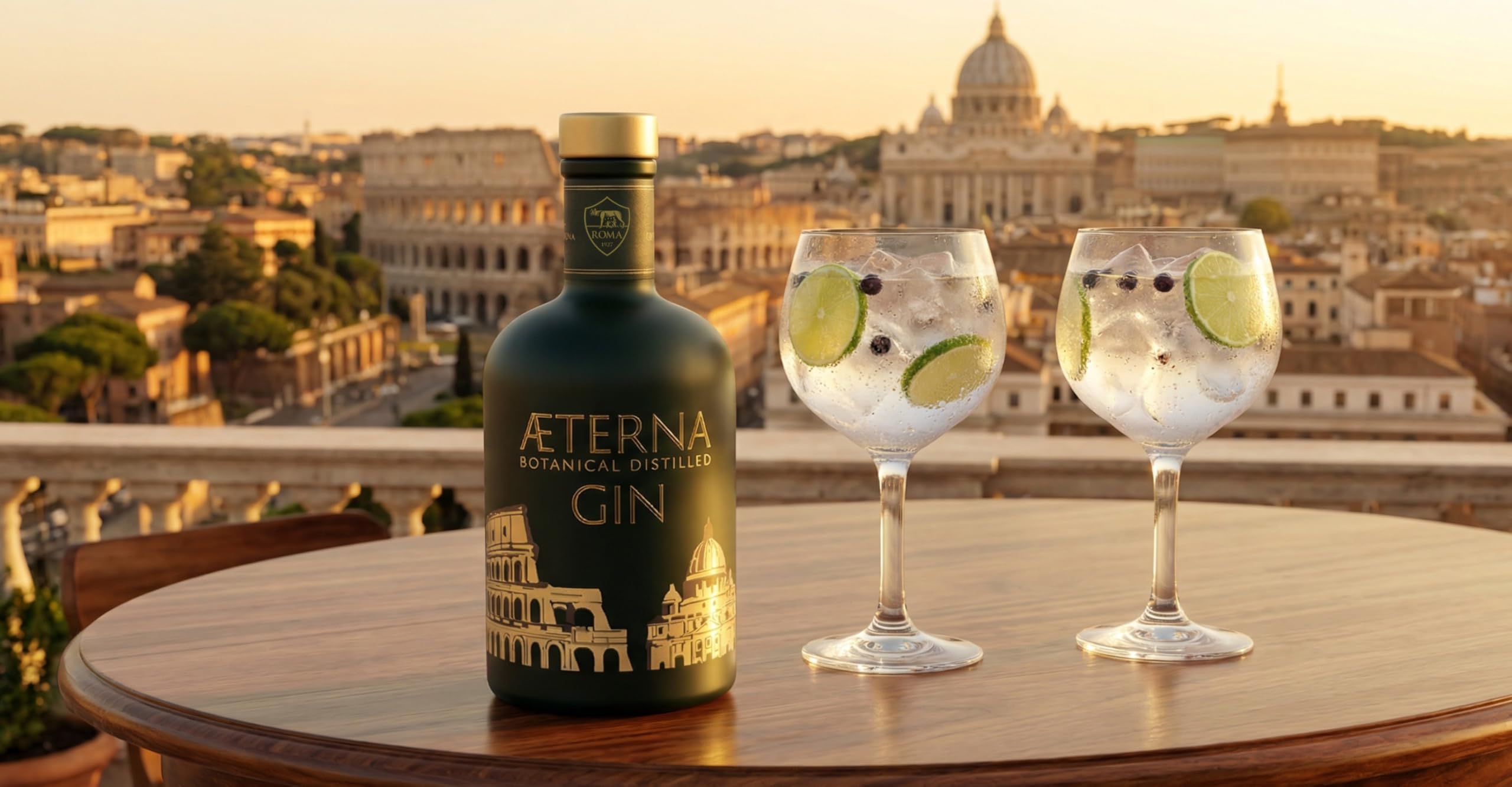 AS Roma Aeterna Gin mediterraneo 70cl regalo tifoso