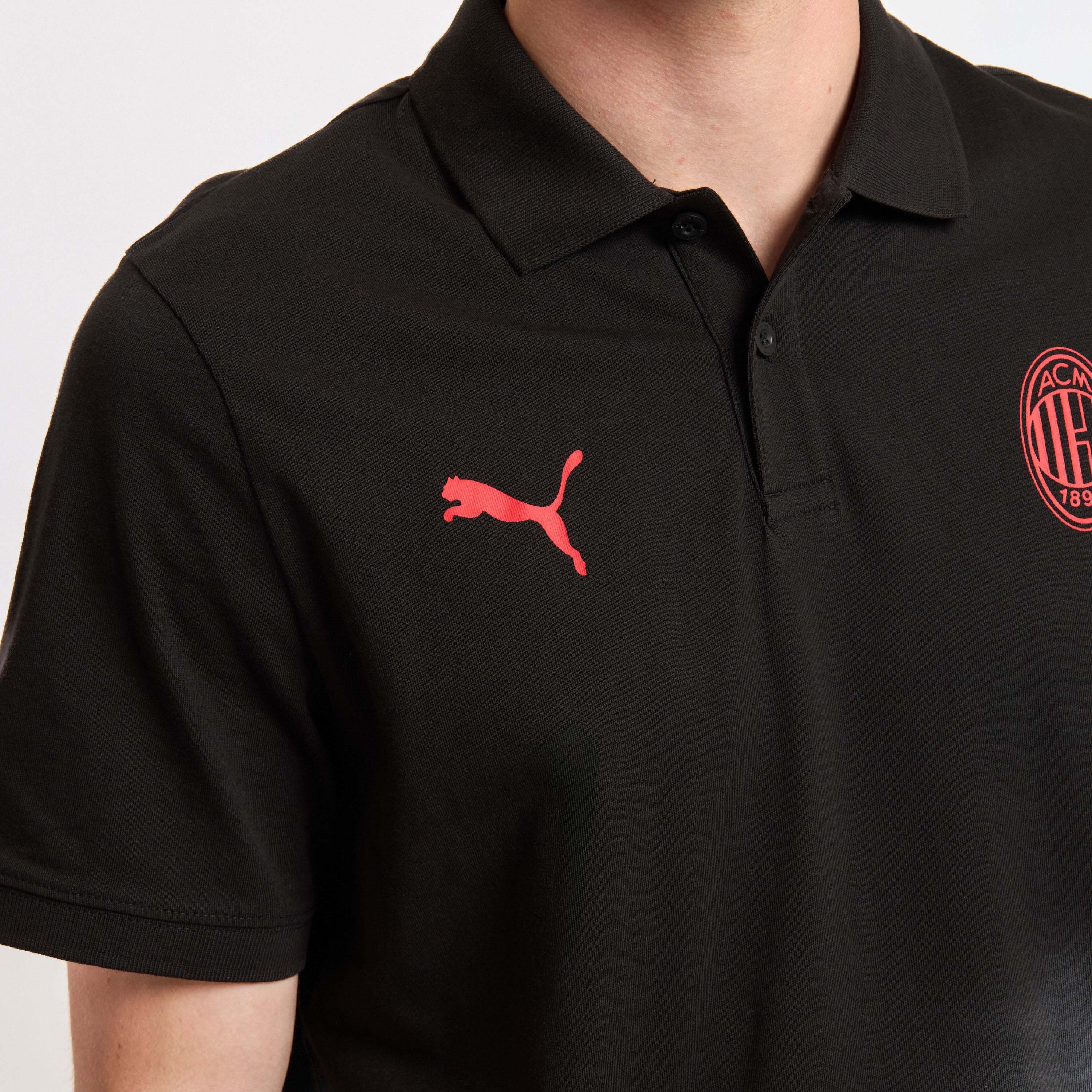 AC Milan Essential polo nera cotone uomo