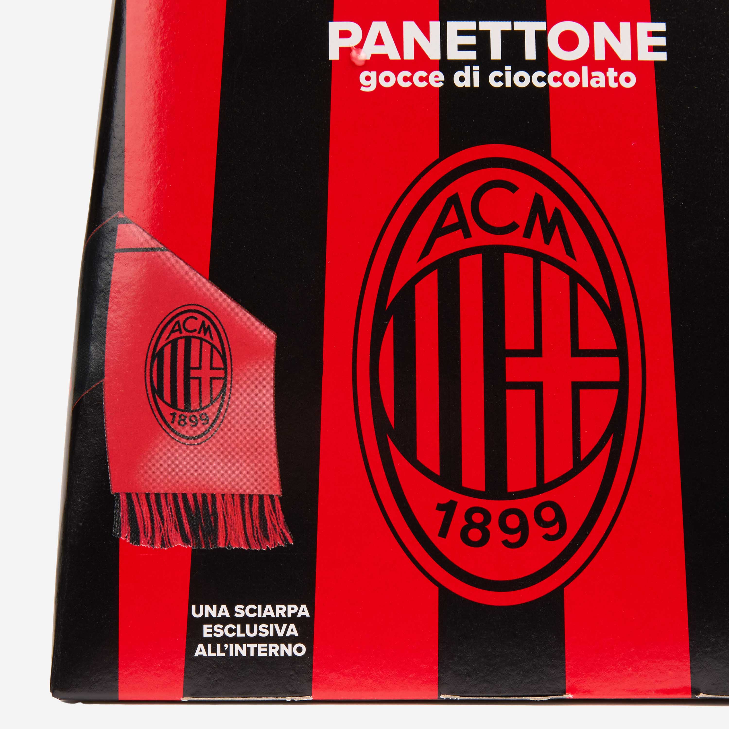 AC Milan Panettone con sciarpa gocce cioccolato 500 g