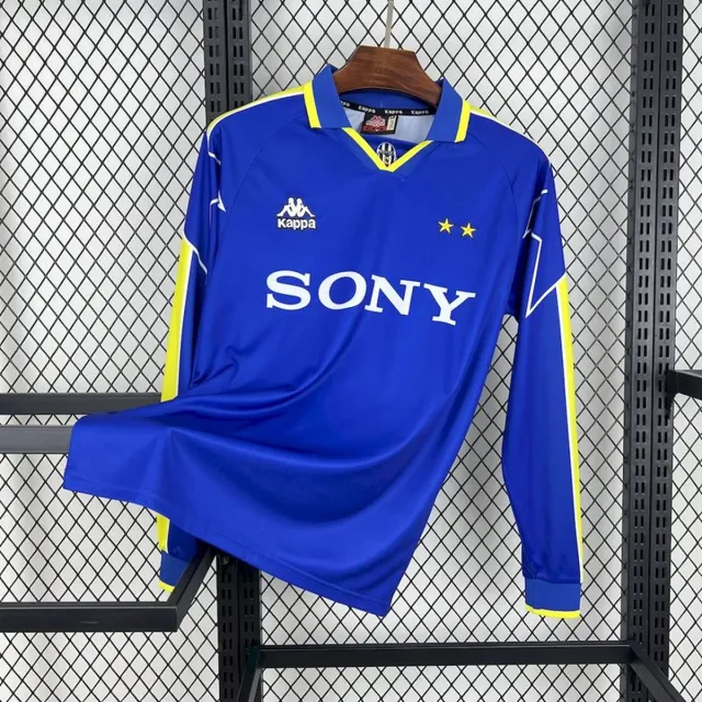 Tifoso Store Maglie da Calcio Maglia Juventus 1996/97 blu manica lunga
