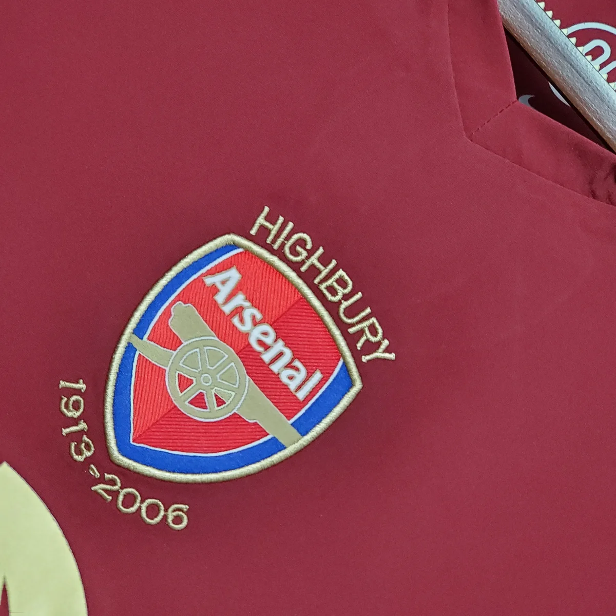 Arsenal 2005/06 Highbury prima maglia retro rosso ribes
