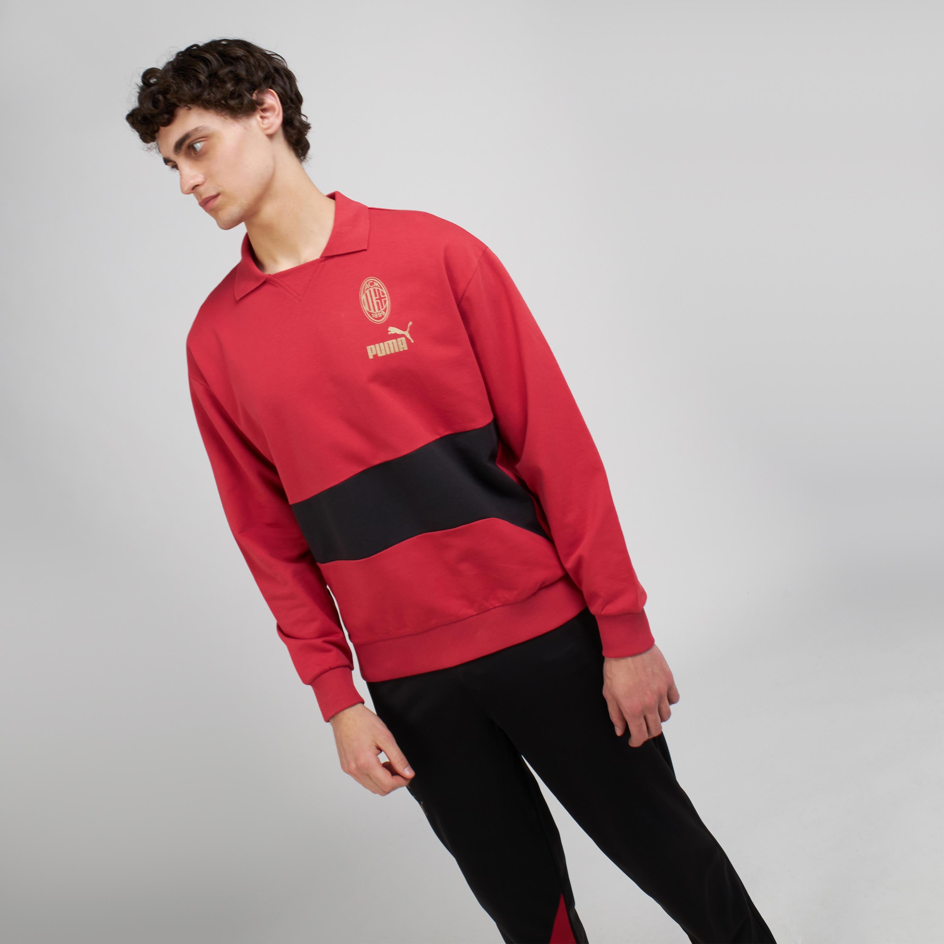 AC Milan Culture Felpa Polo Hoodie Puma Grafica Uomo