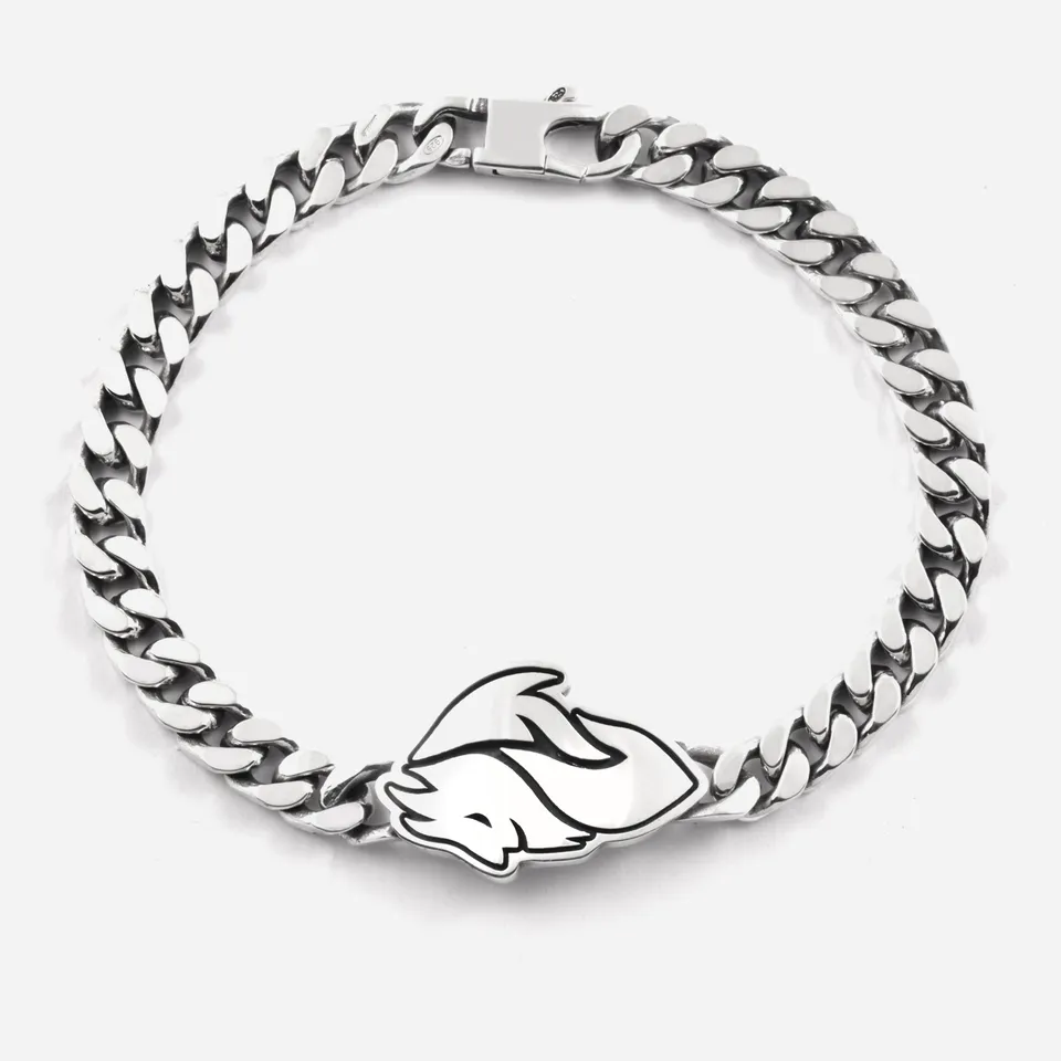 Nove25 x Milan Silver Devil bracciale argento 19cm