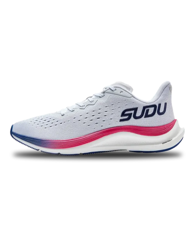 Wales SUDU SRM 01 scarpe running bianche rosa UK 9