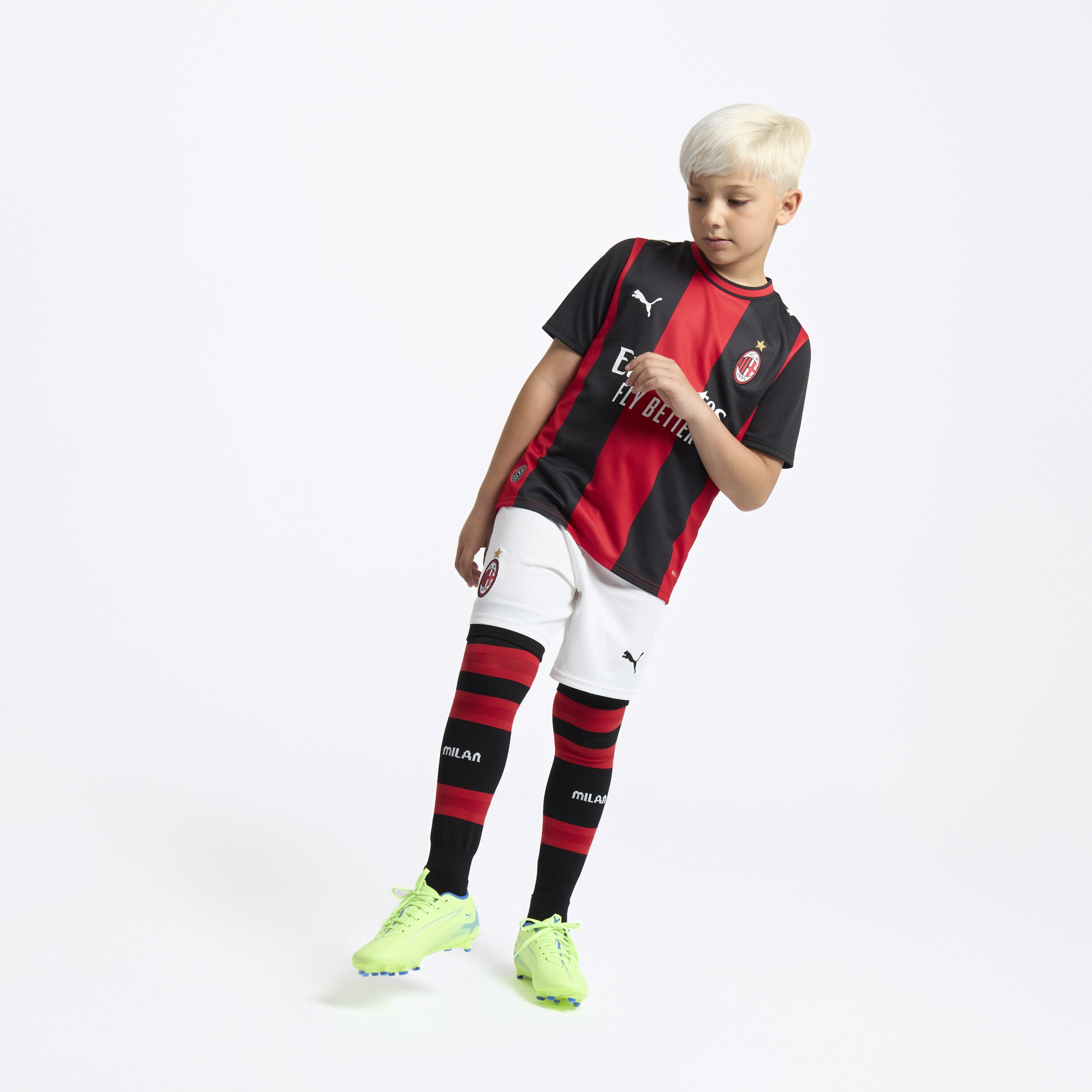 AC Milan Kit Gara Milan pantaloncini home 2026/27 bambino bianchi