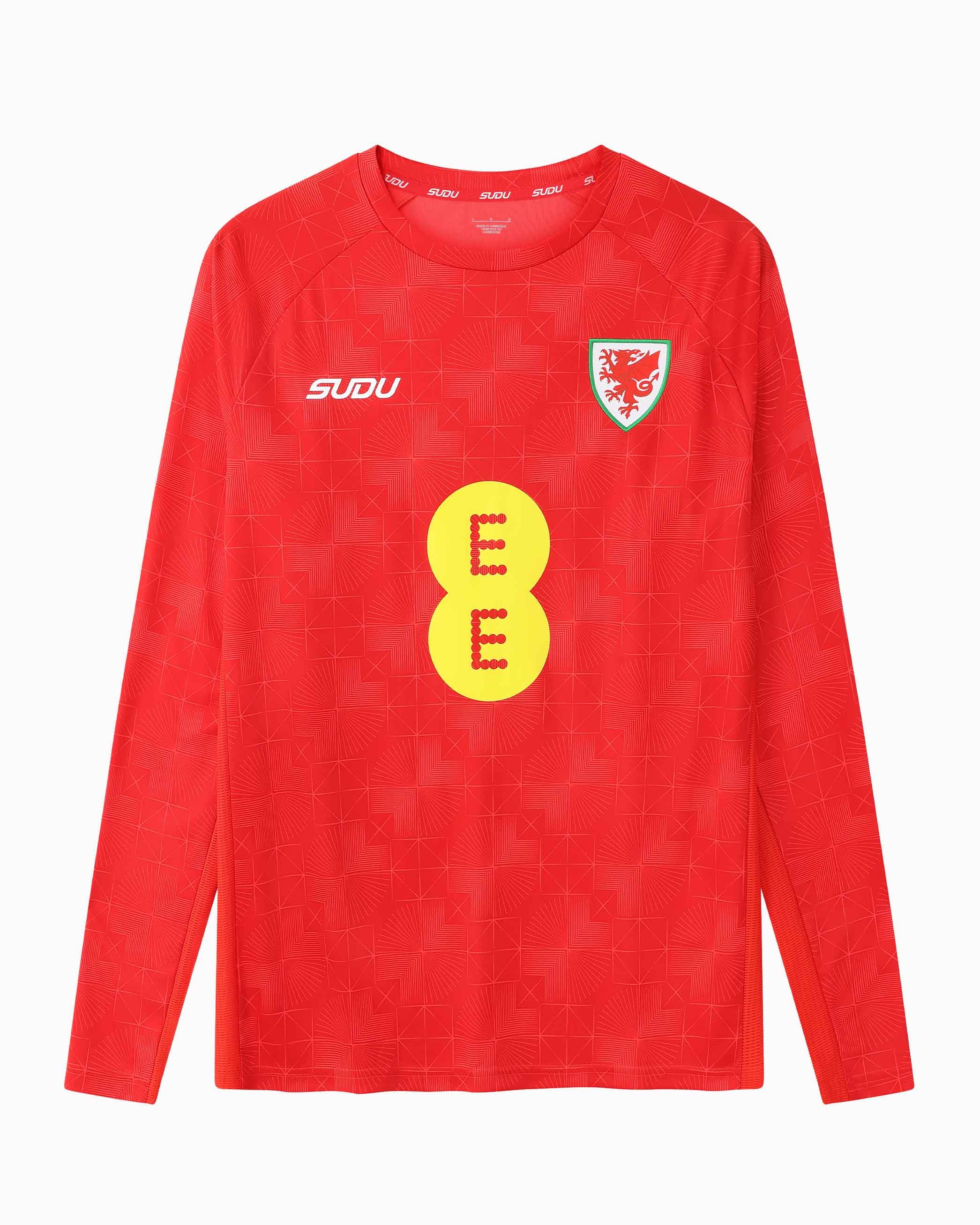 Wales Training SUDU 2026-28 maglia manica lunga rossa