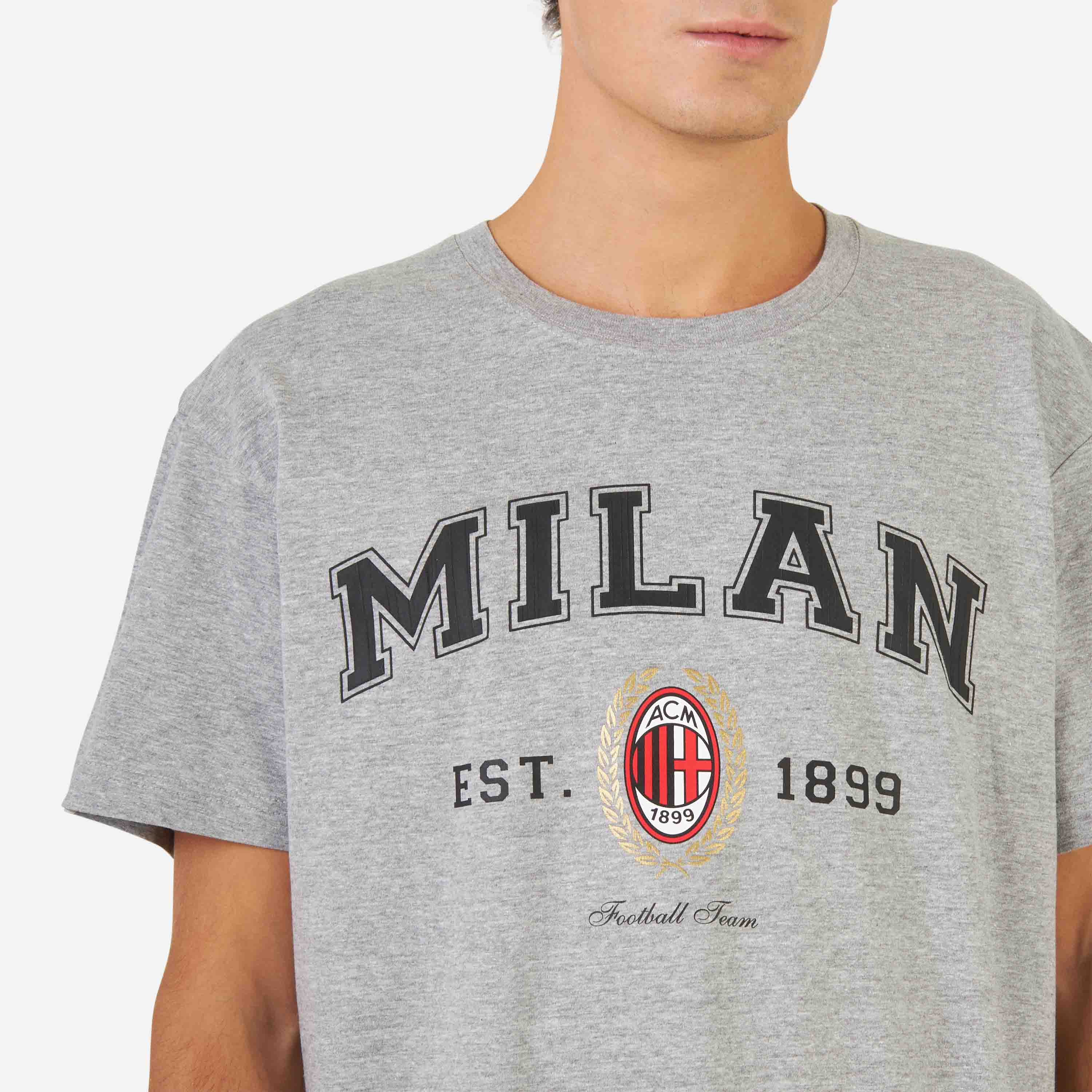 AC Milan College t-shirt grigia uomo taglia L cotone 1899