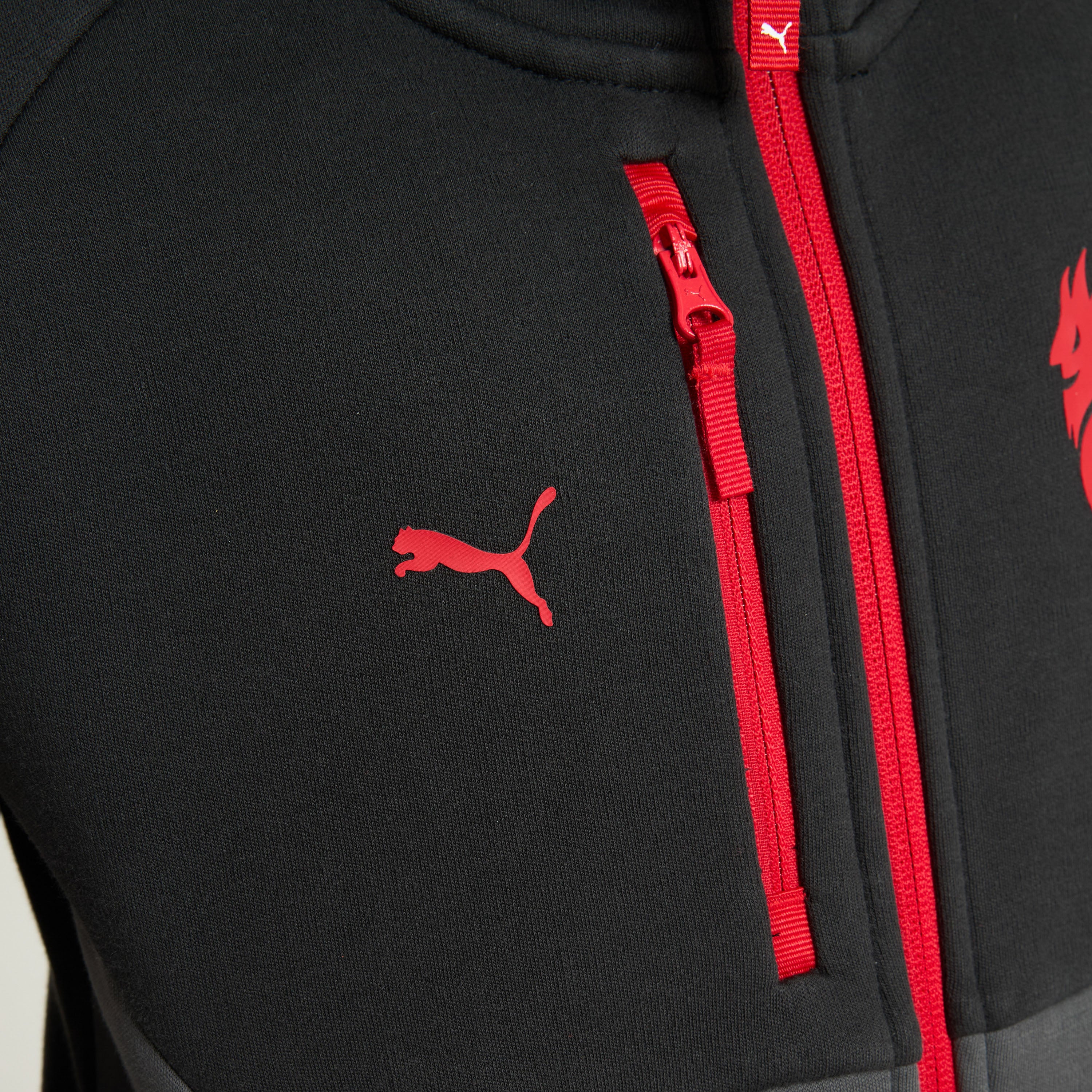 AC Milan Pumatech 2025/26 giacca bambini nera con zip 8 anni