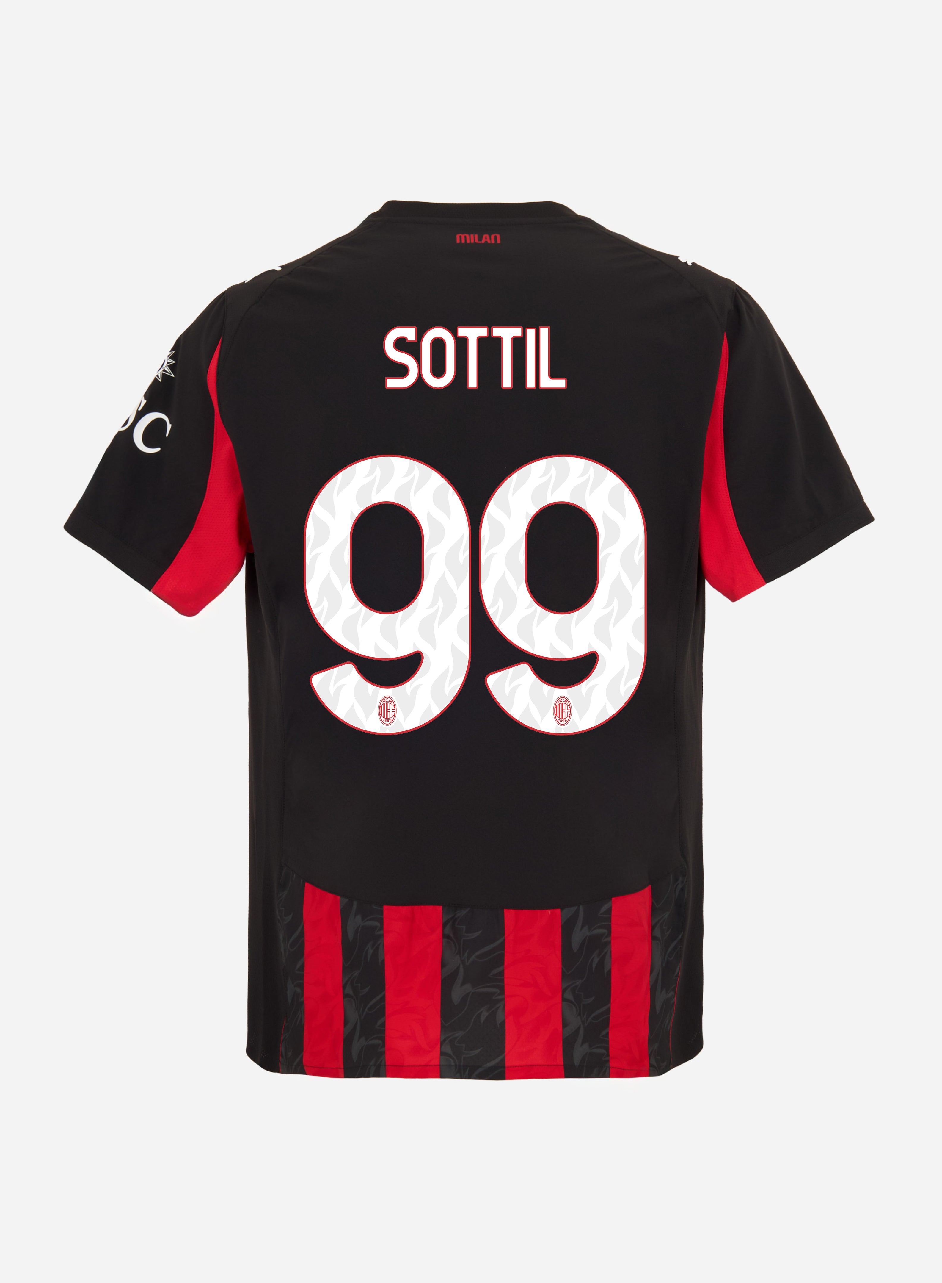 AC Milan Kit Gara Milan Sottil 99 maglia uomo attaccante