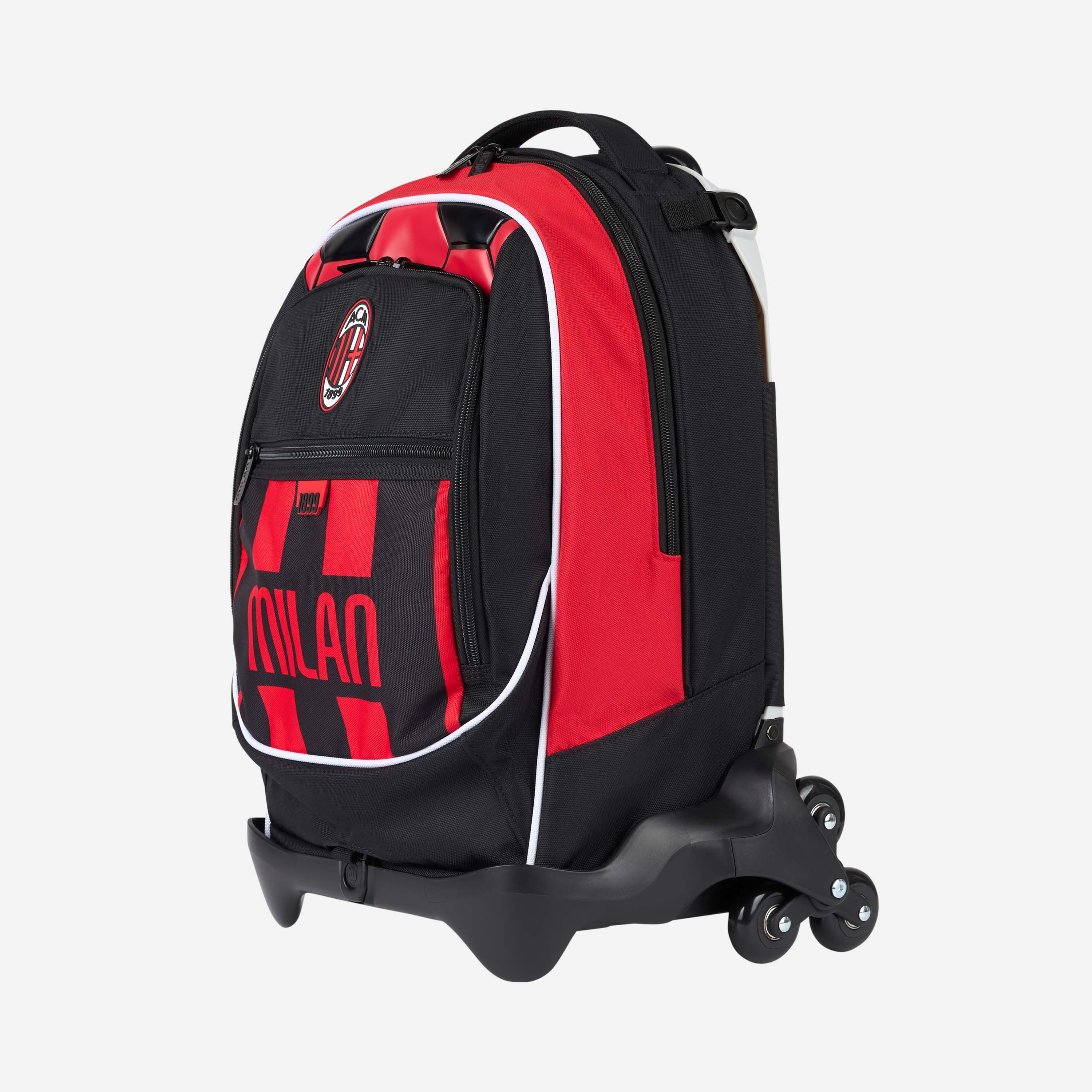 AC Milan Borsa e Zaini trolley scuola rosso nero 40x51x30 cm