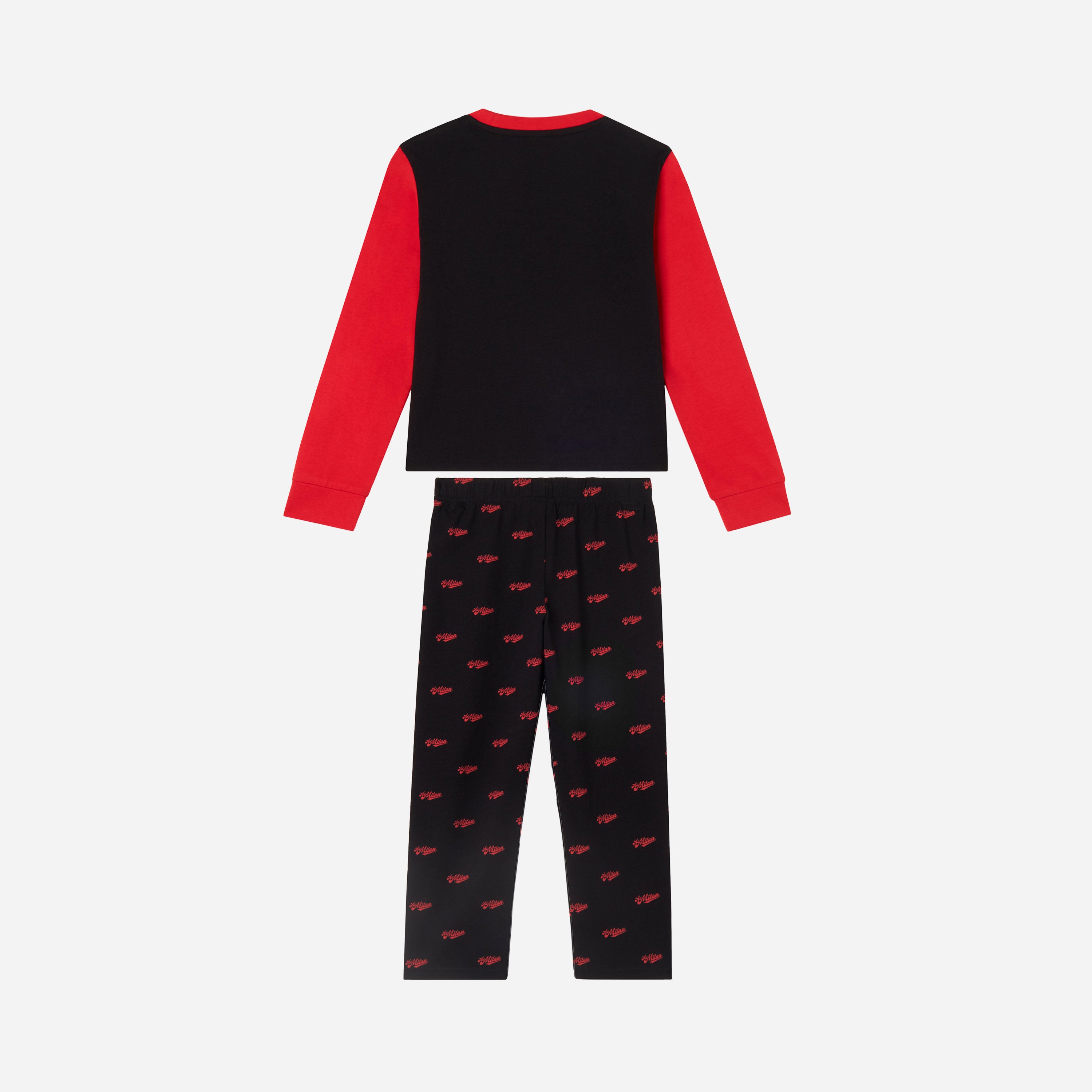 AC Milan Teddy pigiama bambino nero manica lunga cotone