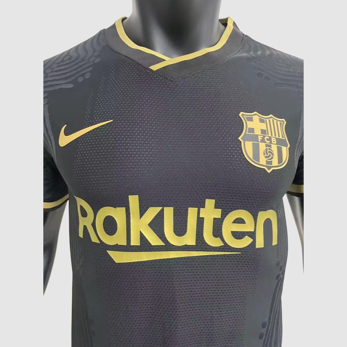 Barcellona Retro Away 2020/21 maglia giocatore nera oro S-XXL