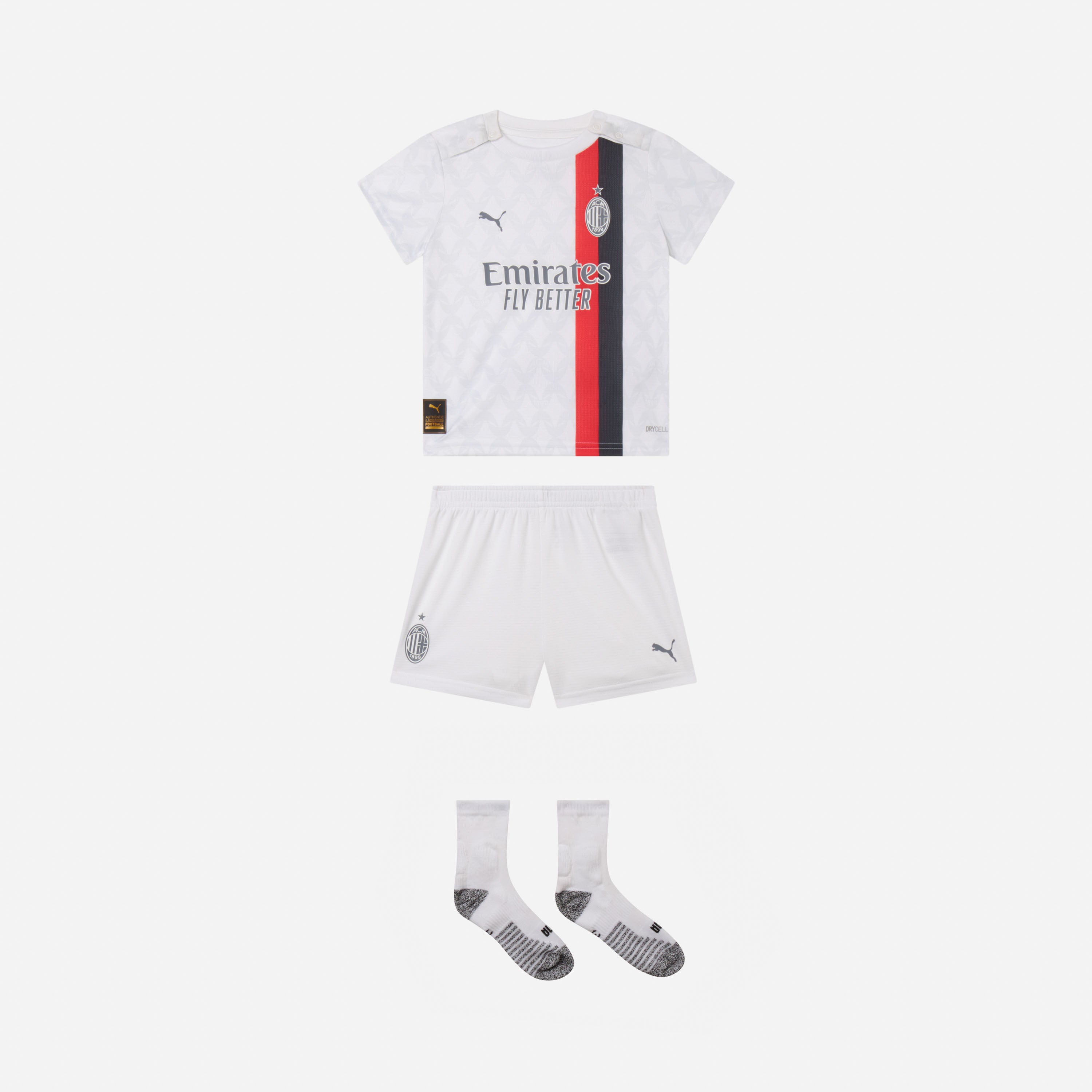 AC Milan Away 2023/24 kit baby 3 pezzi bianco
