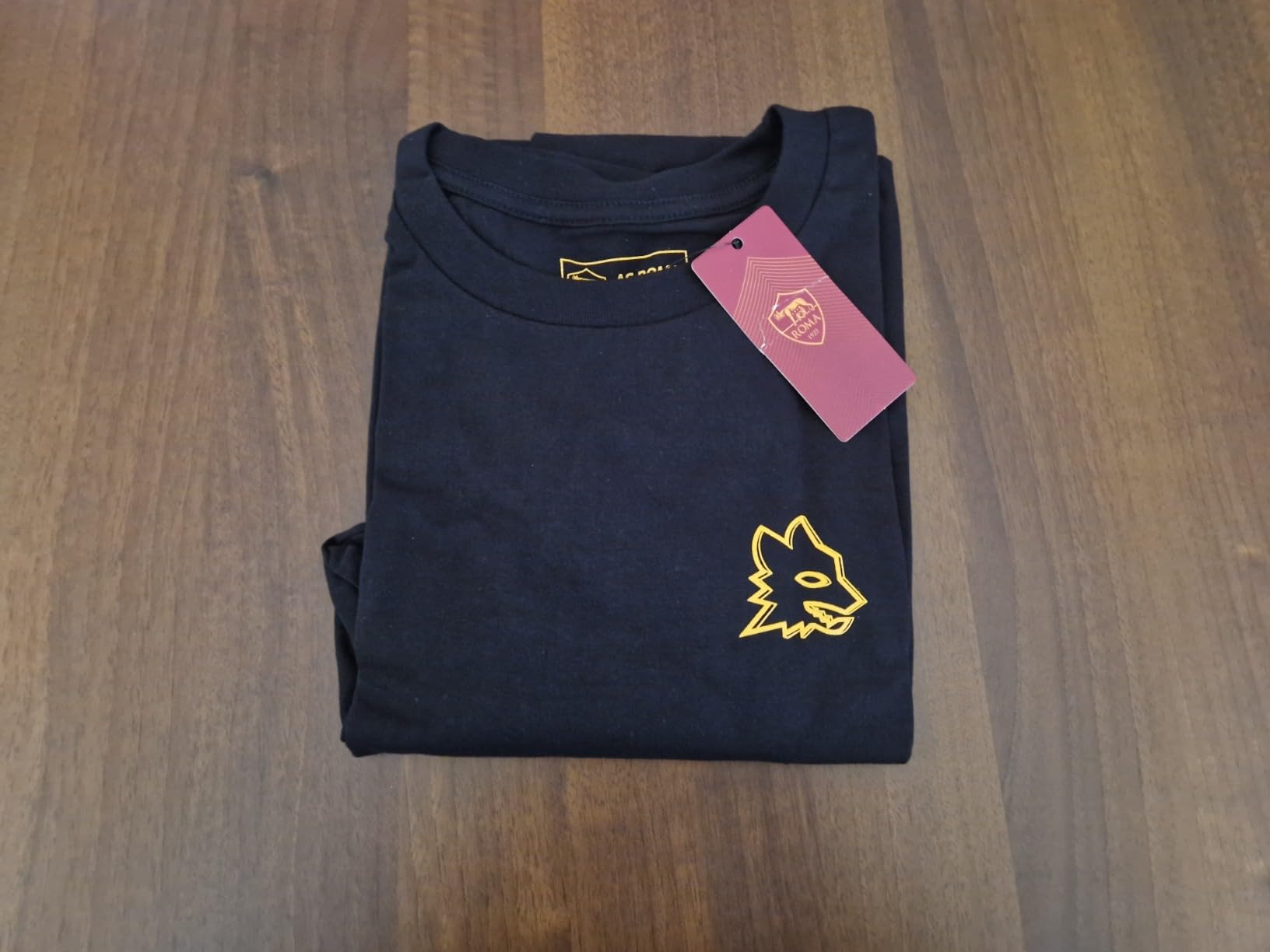 AS Roma T-Shirt Lupa maglietta nera adulto