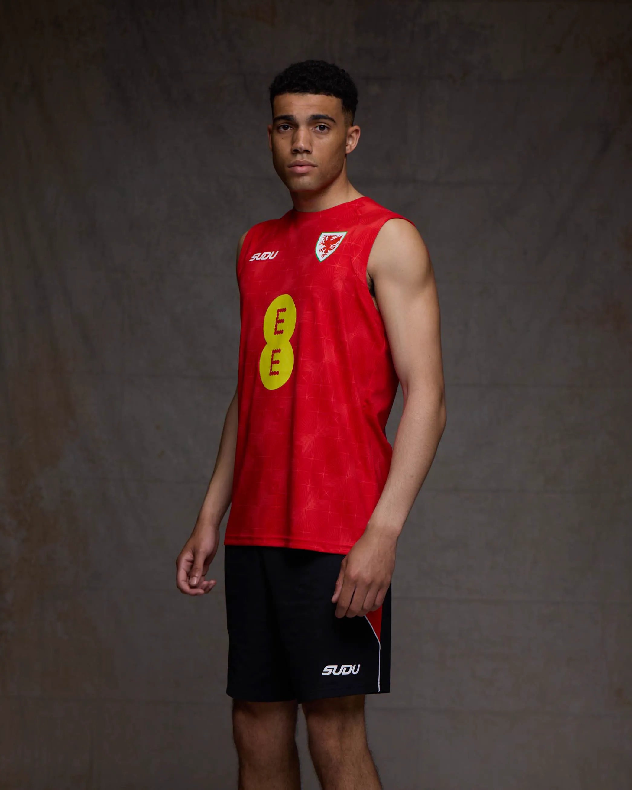 Wales Training SUDU Players canotta rossa traspirante