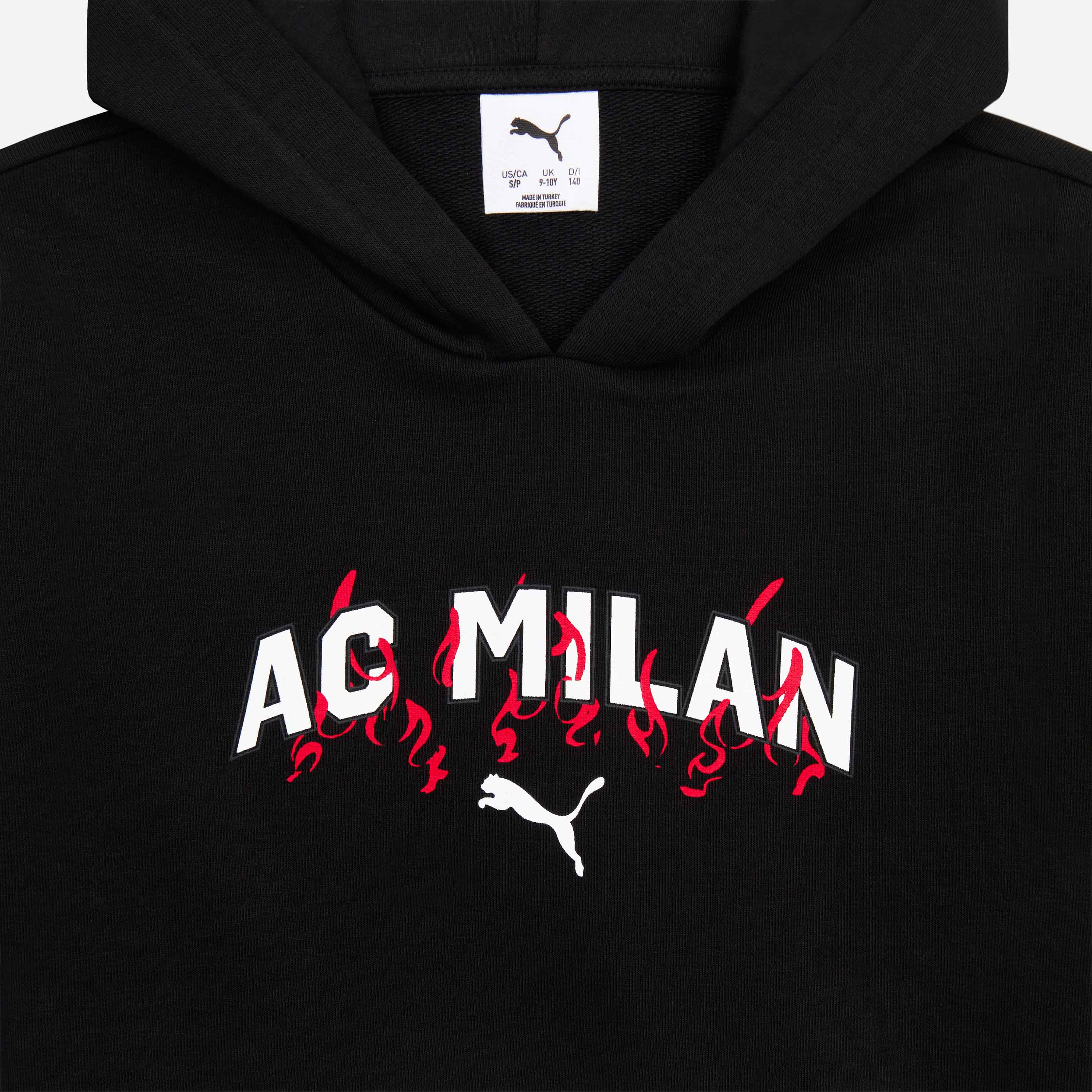 AC Milan Culture felpa cappuccio bambino 8 anni nera