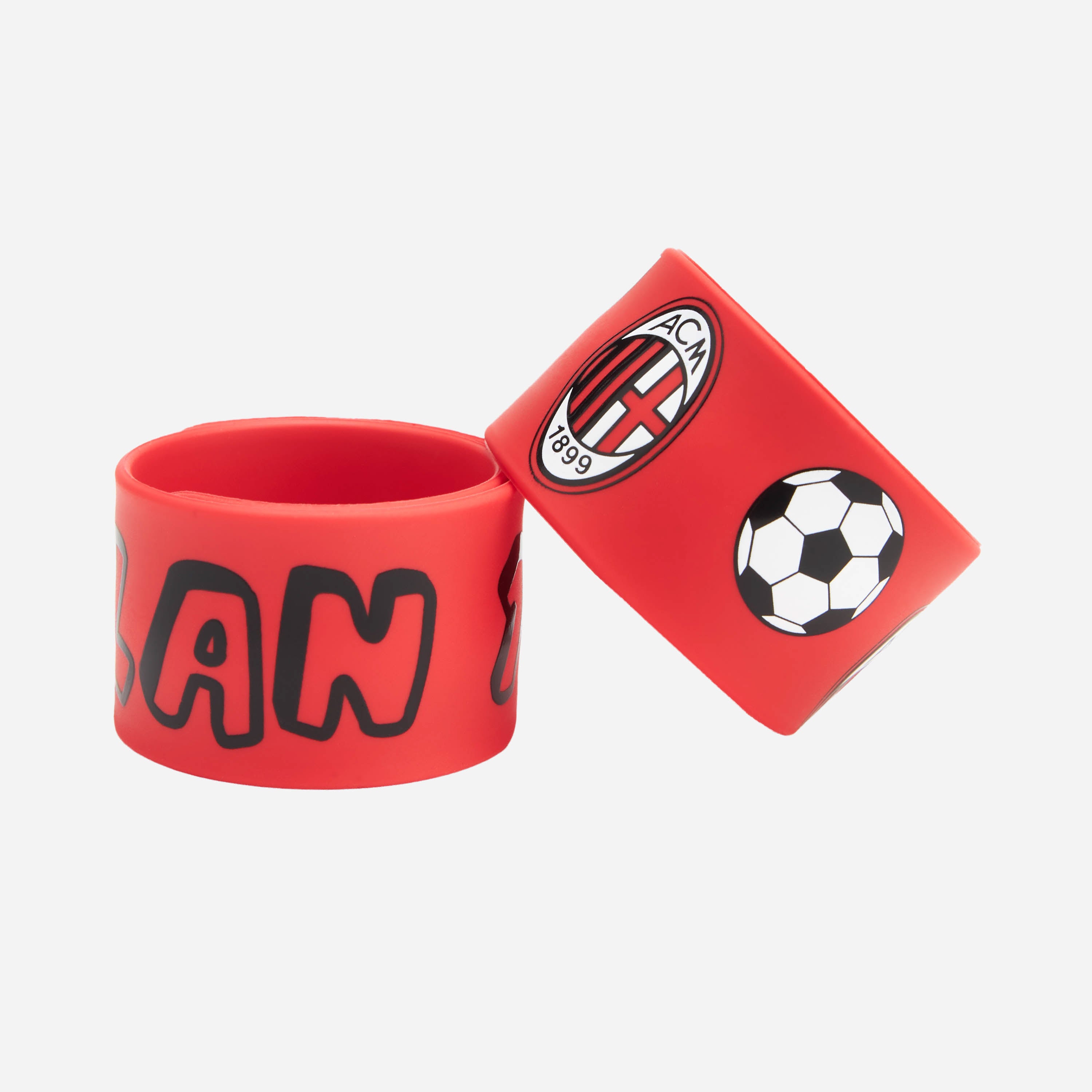 AC Milan Snap braccialetto rosso in silicone