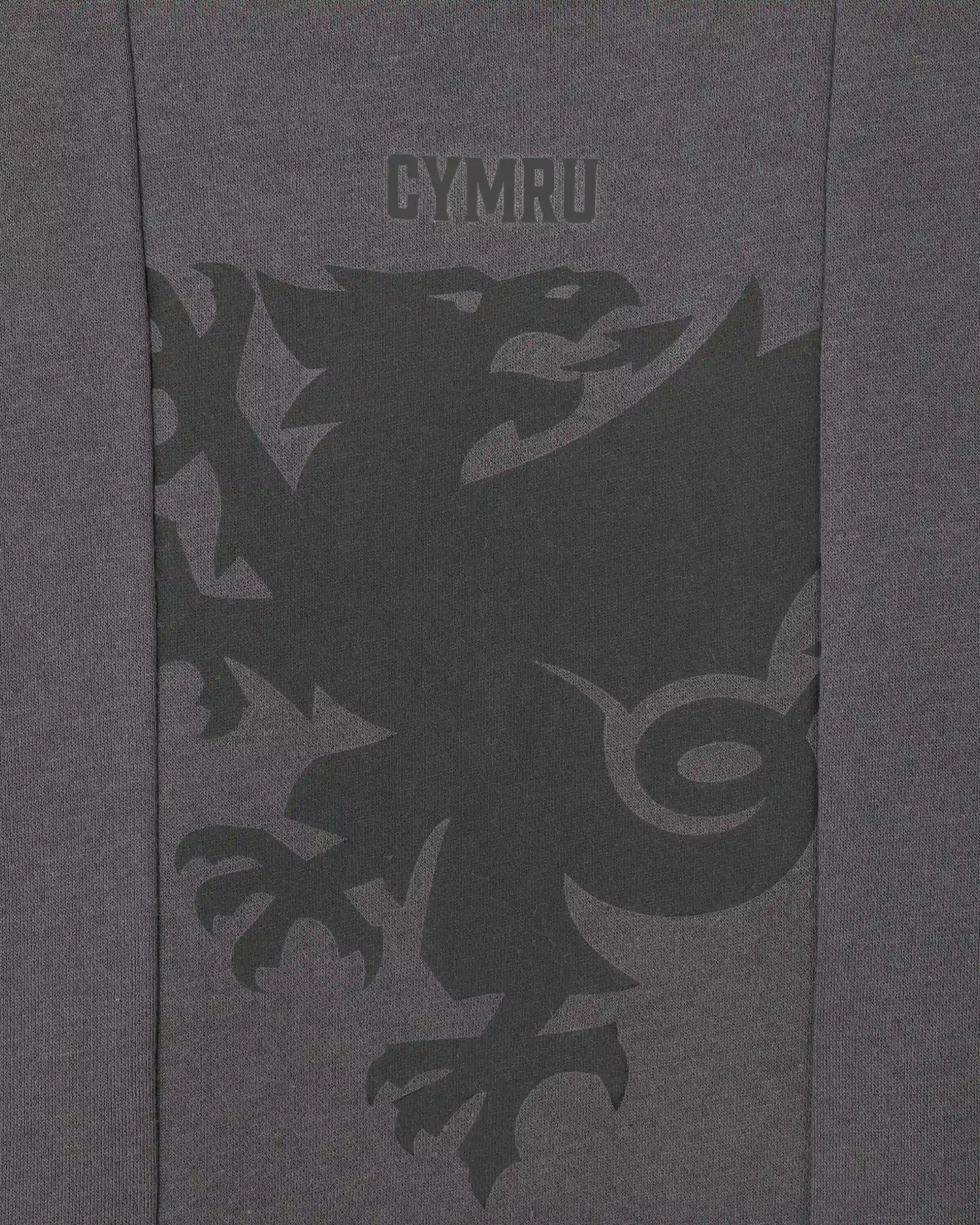Wales Fanwear Draig Crest felpa sweat carbone