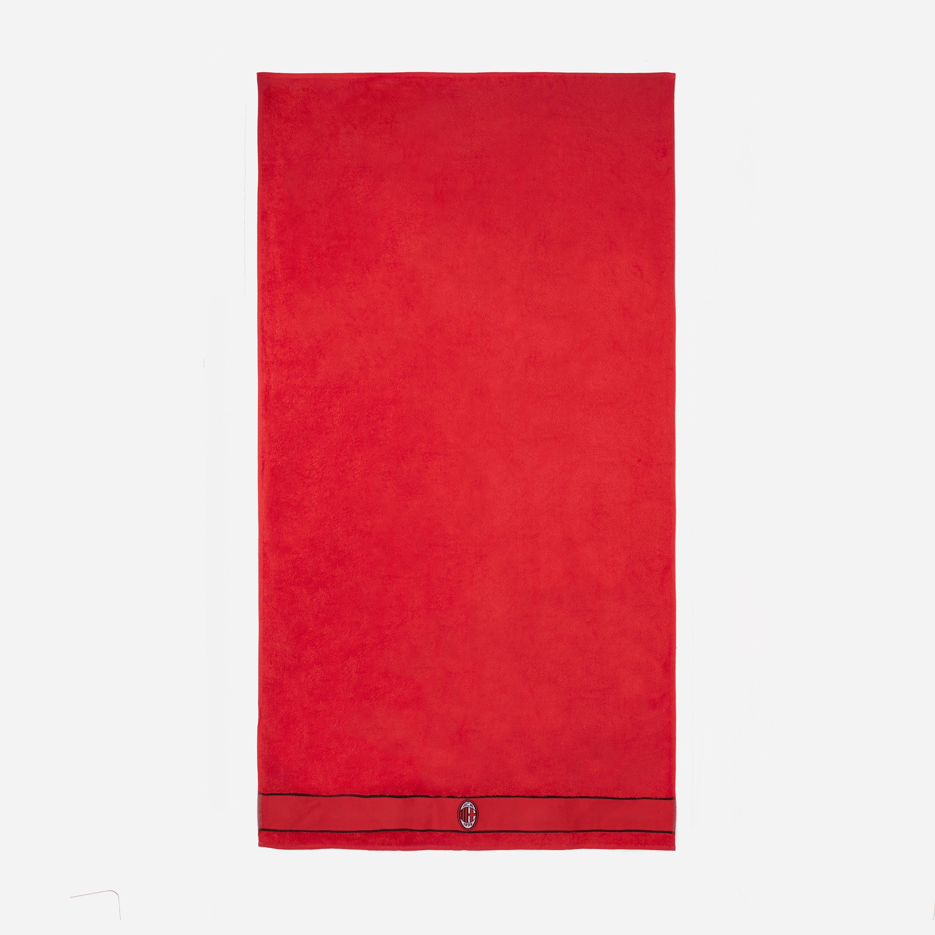 AC Milan asciugamano doccia rosso cotone 70x140 logo