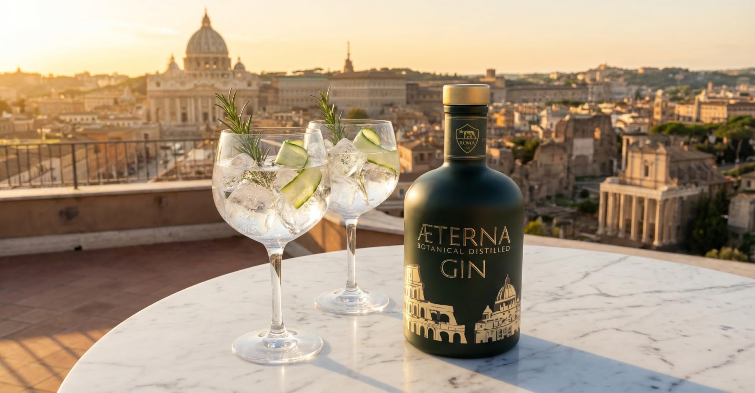 AS Roma Aeterna Gin mediterraneo 70cl regalo tifoso