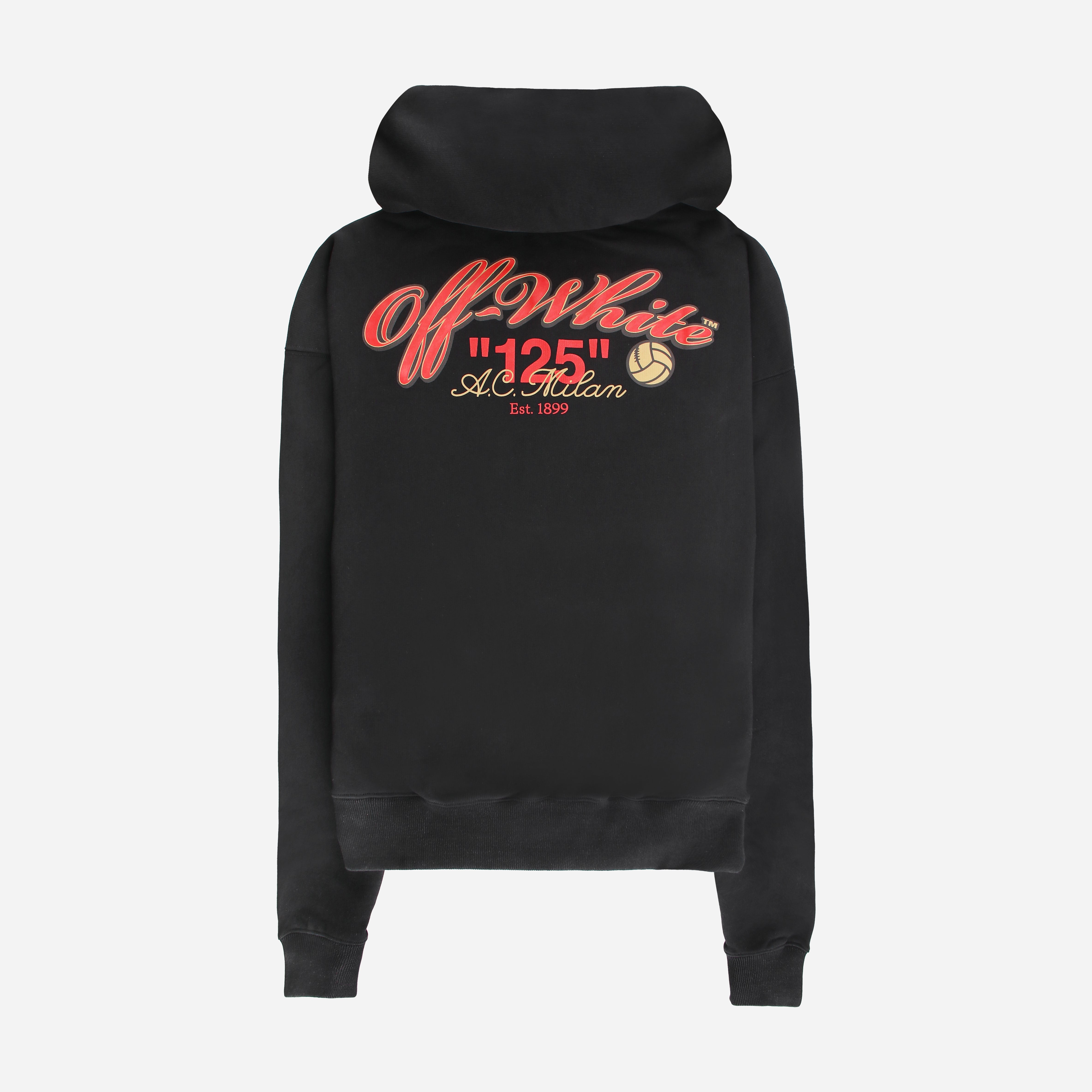 AC Milan x Off-White Felpa con Cappuccio 125 Cotone Nera