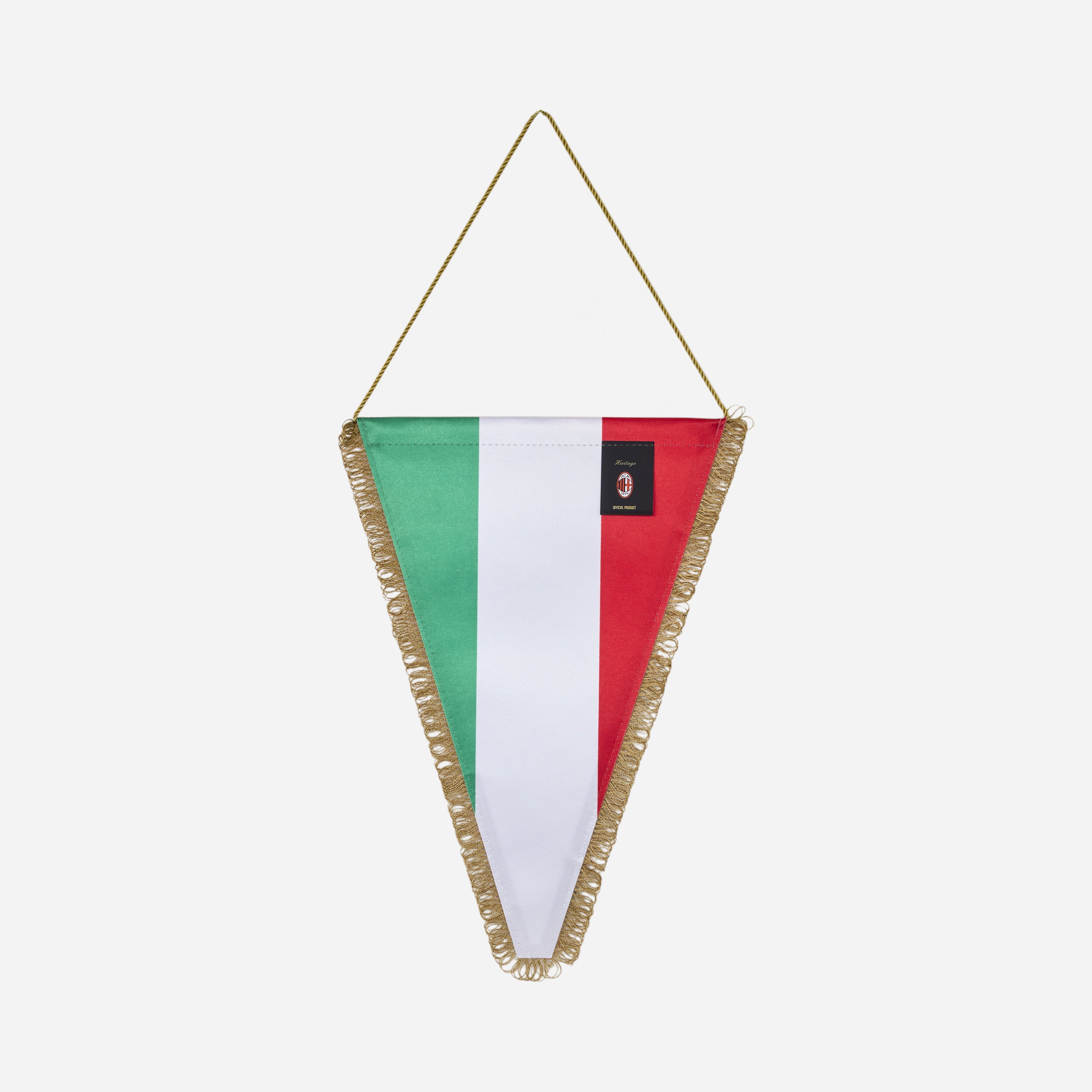 AC Milan Retro anni 90 gagliardetto rosso nero frange oro