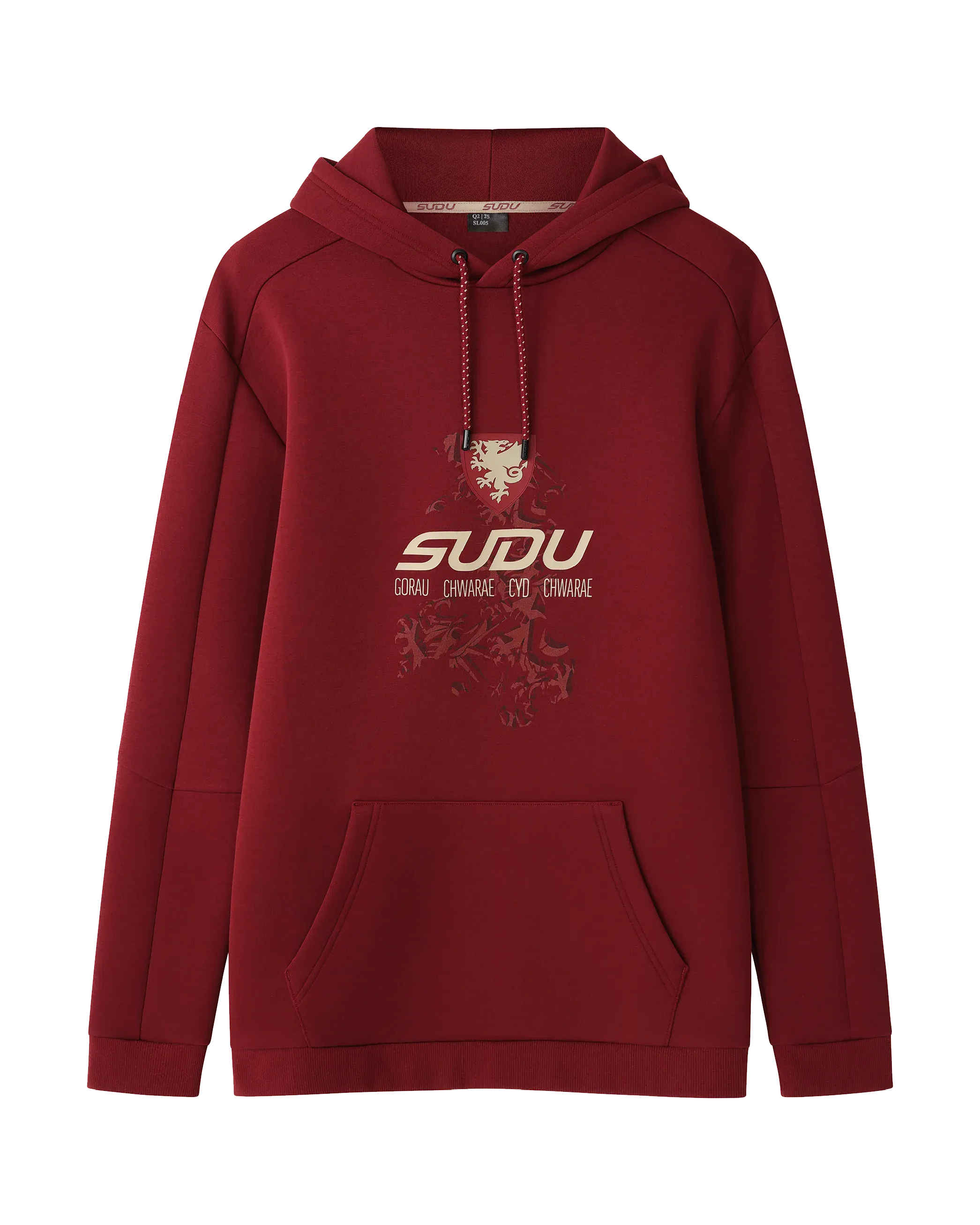 Wales SUDU 2026-28 felpa cappuccio travel bordeaux uomo