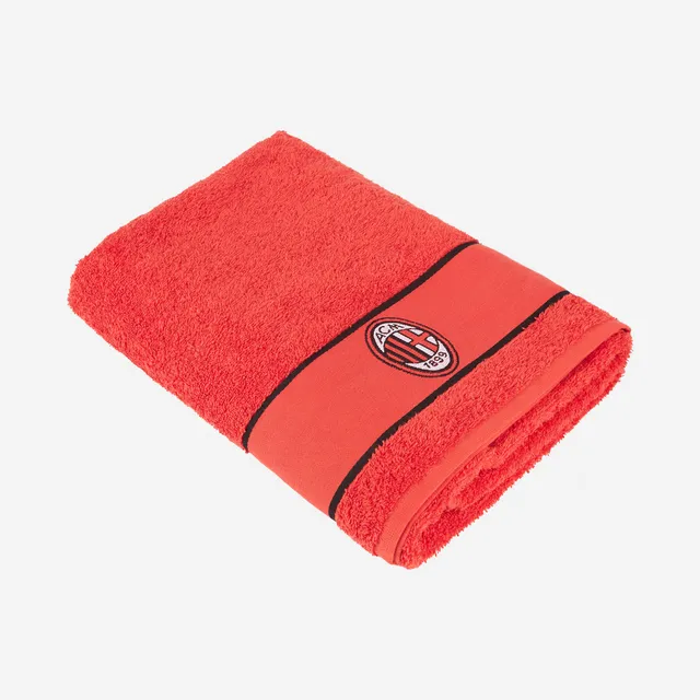 AC Milan Accessori Asciugamano Mano Viso Rosso 50x100