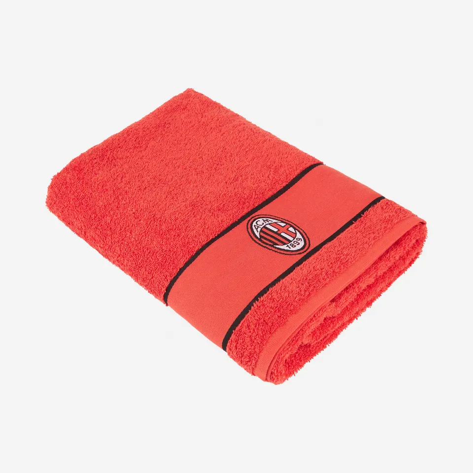 AC Milan Accessori Asciugamano Mano Viso Rosso 50x100