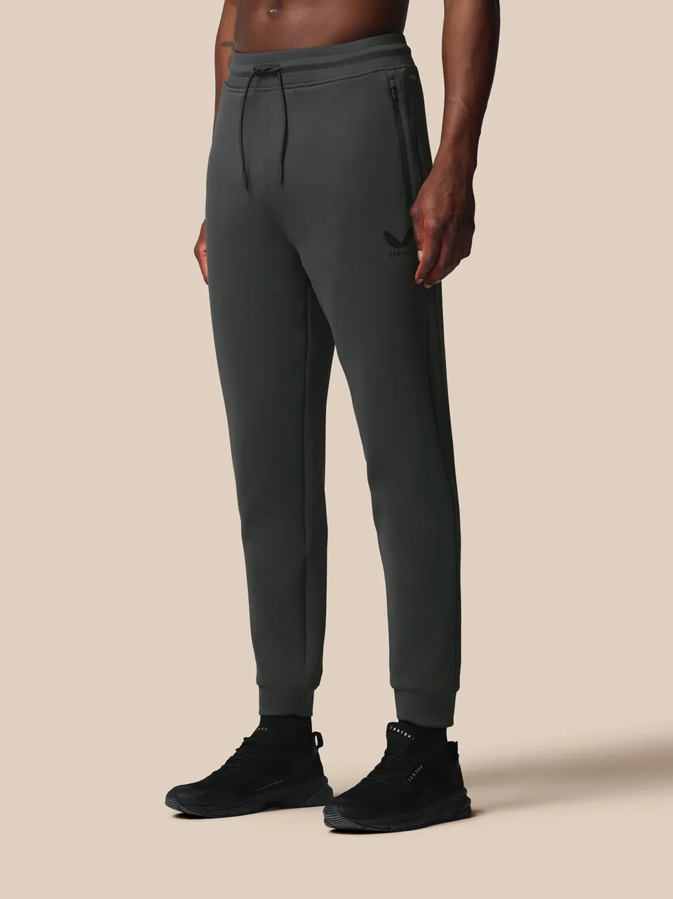 Castore Flex Joggers Pantaloni Tuta Uomo Grigio Gunmetal