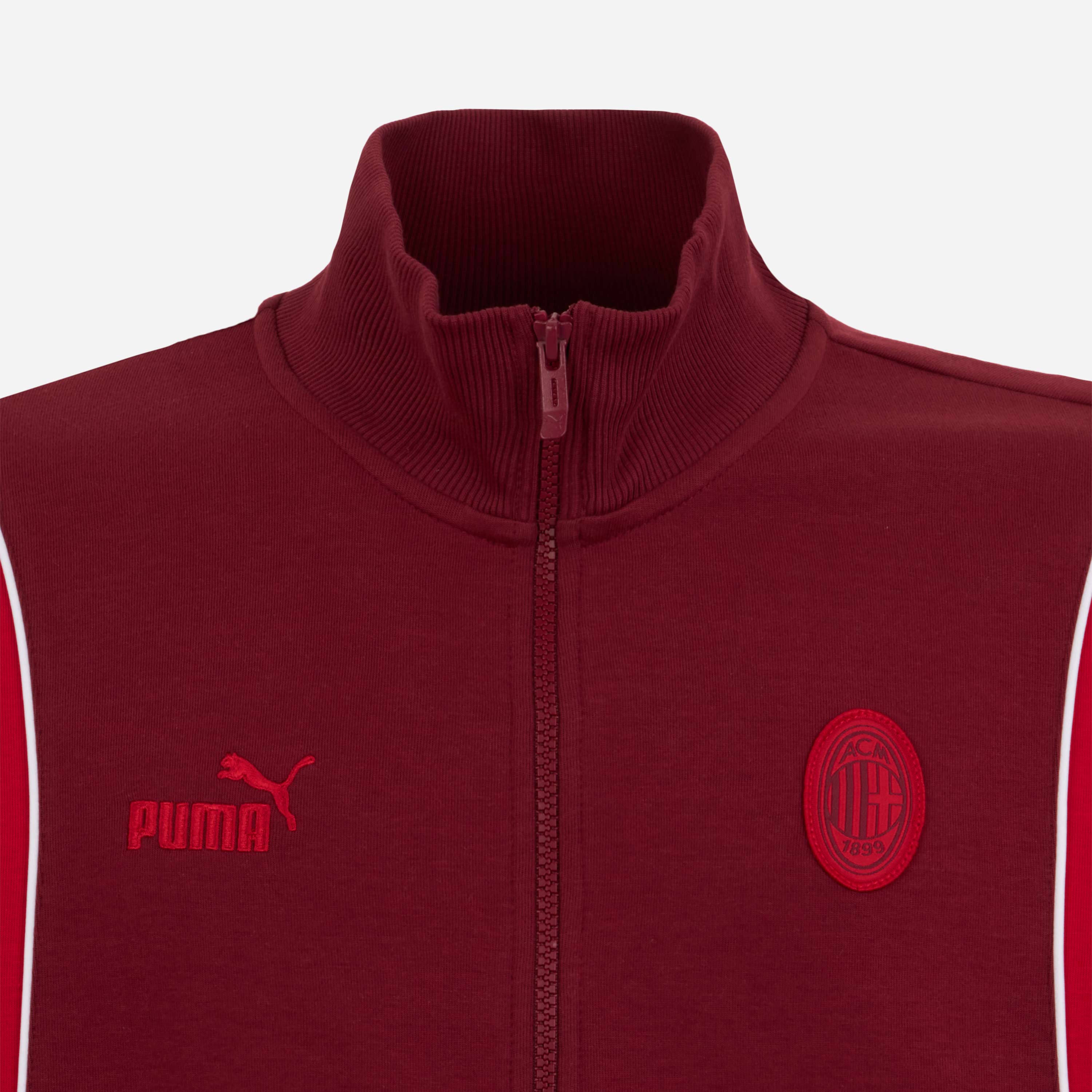 AC Milan Archive felpa uomo con zip verde taglia regolare