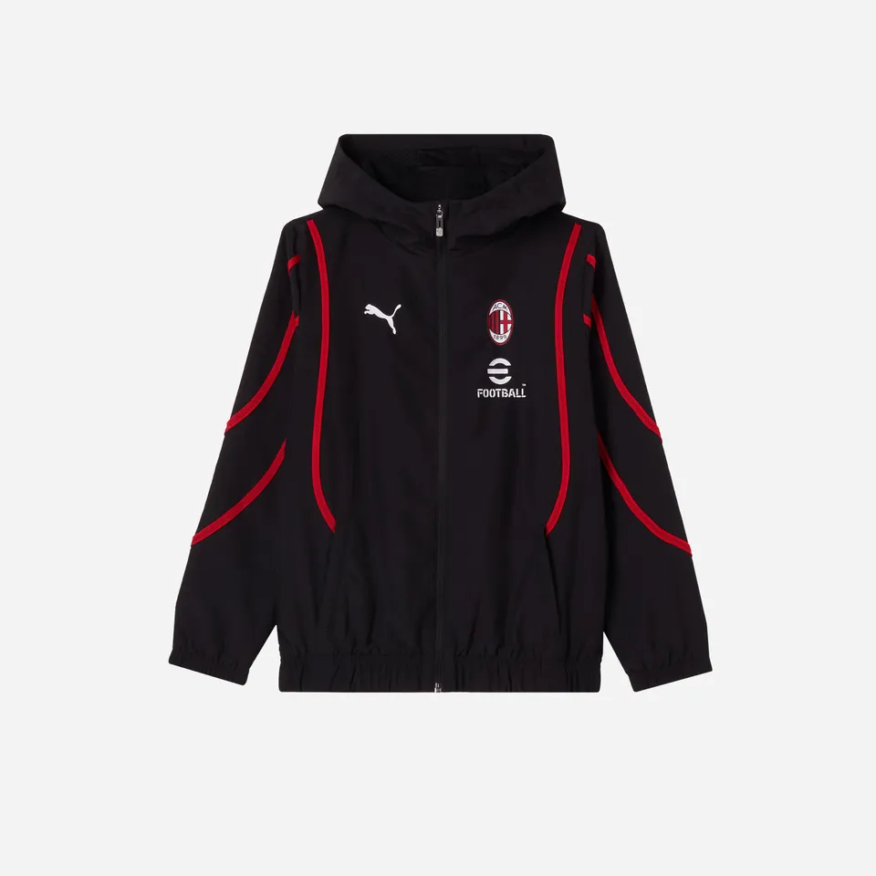 AC Milan Prematch 2024/25 giacca bimbo con cappuccio